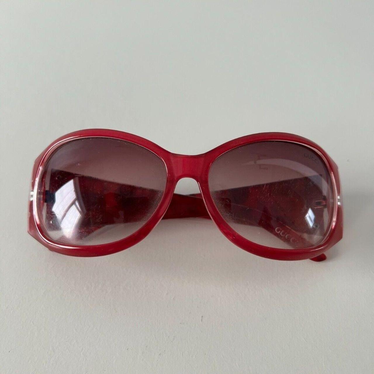 red glitter gucci sunglasses