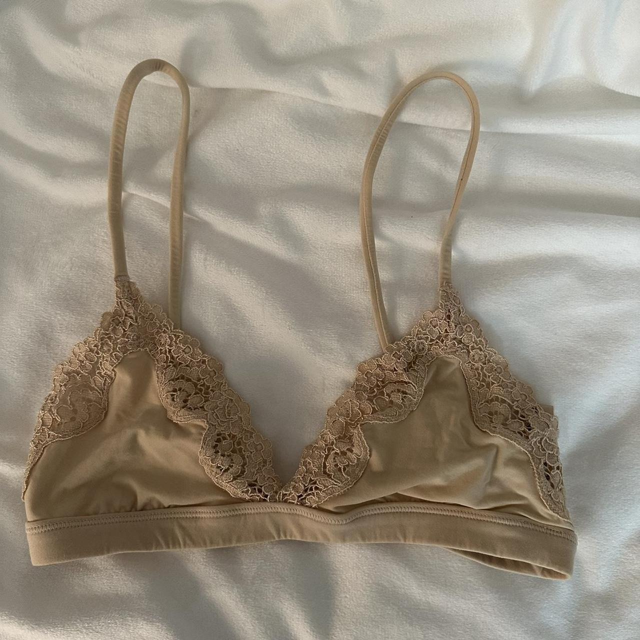 Skims fits everybody lace triangle bralette in the - Depop