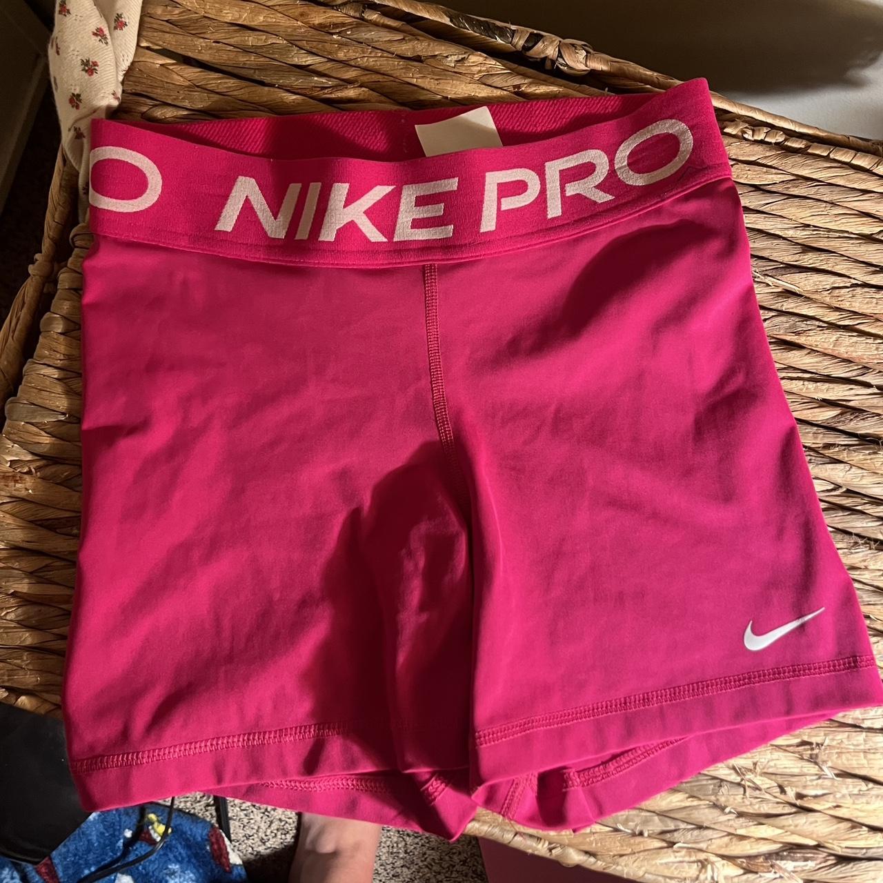 Small basically new volleyball ish Nike pro pink... - Depop