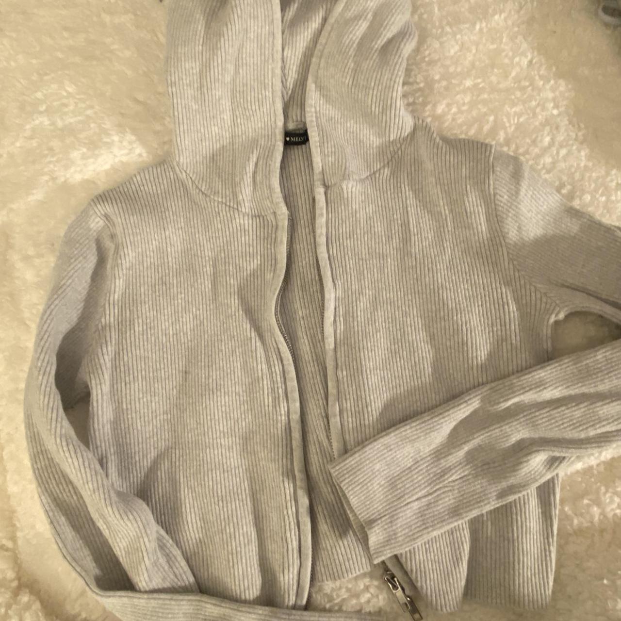 Brandy Melville Women's Grey Hoodie | Depop