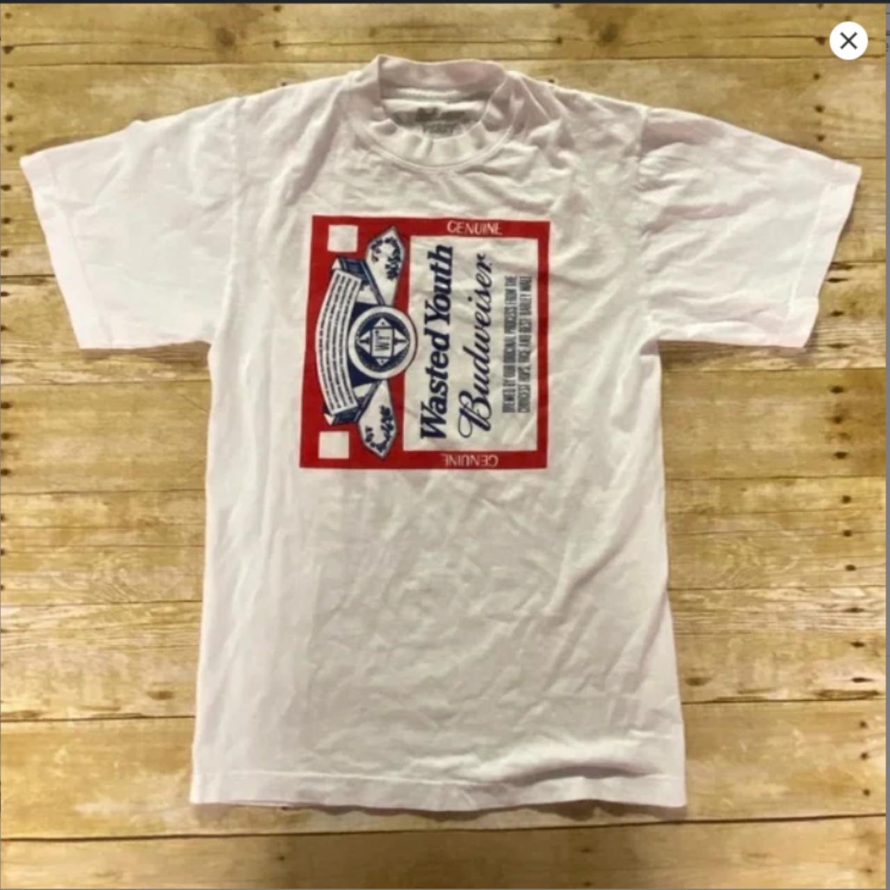 NWOT Verdy Wasted Youth Budweiser T-Shirt #verdy... - Depop