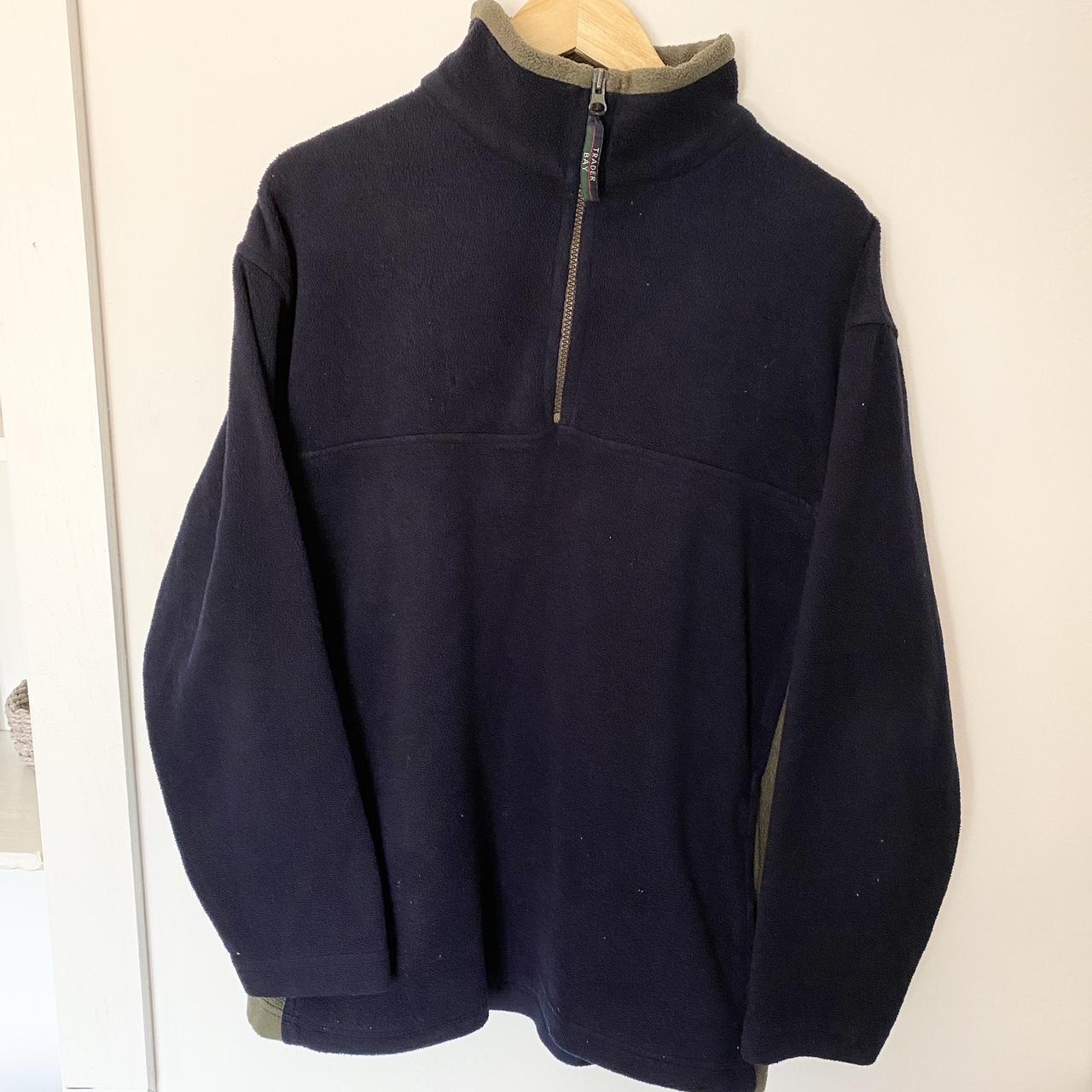 Trader Bays Quarter Zip Up Fleece Sweater 🐟 Size:... - Depop
