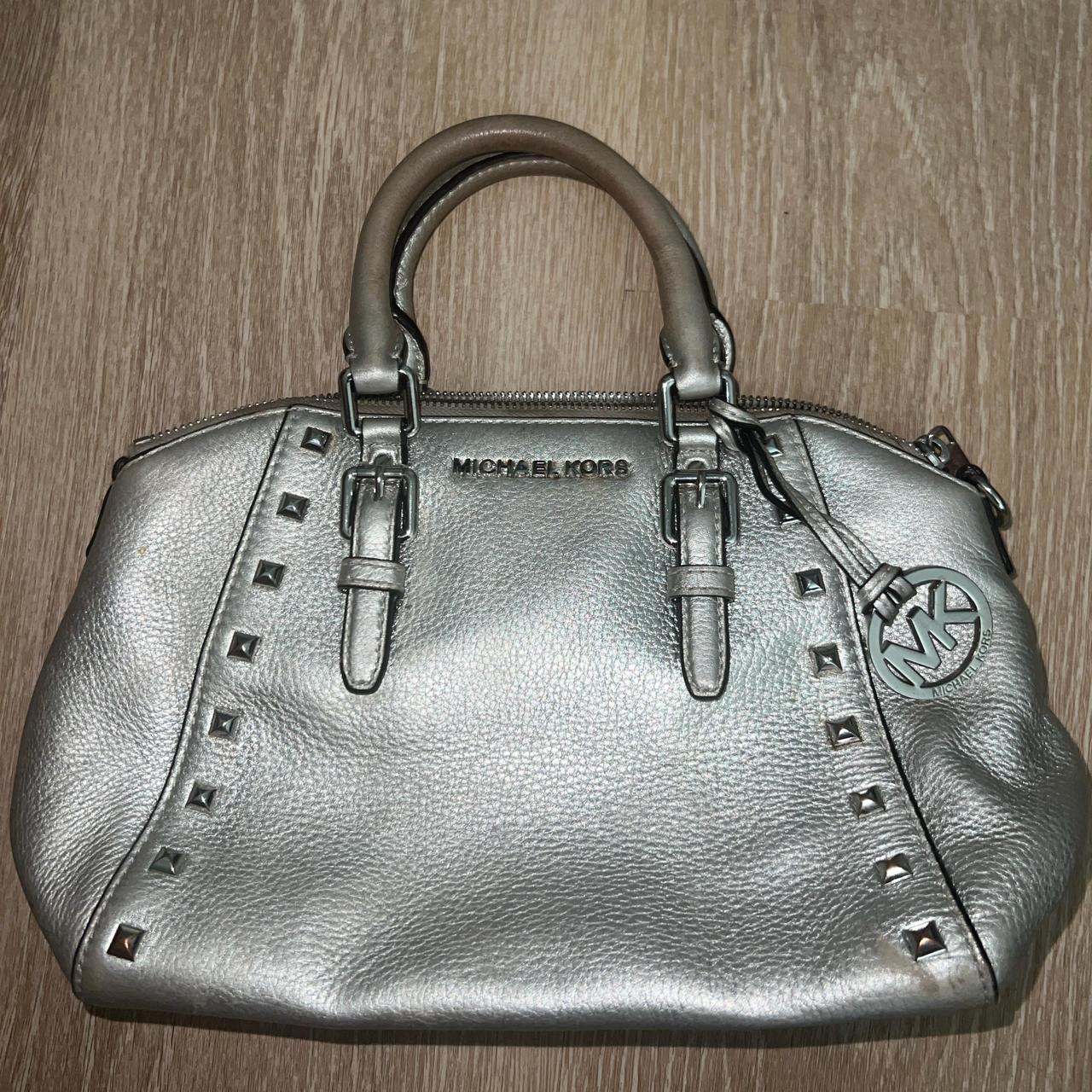 Silver studded Michael kors purse Gently used. Depop