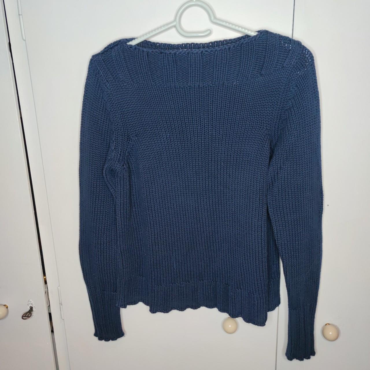 Nafnaf sweater in dark blue color Warm and soft... - Depop