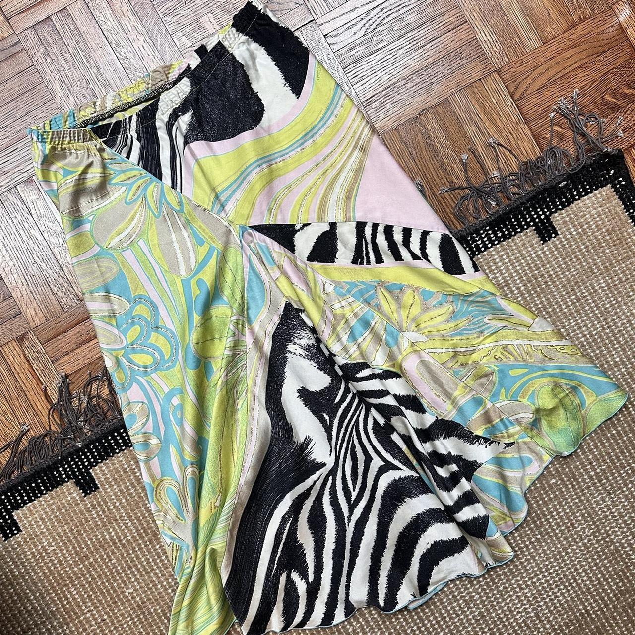 2024-25 秋冬新作  ハイブランドの ROBERTO CAVALLI SPRING 2004 FLOWY LIGHTWEIGHT SILK | Depop スカート