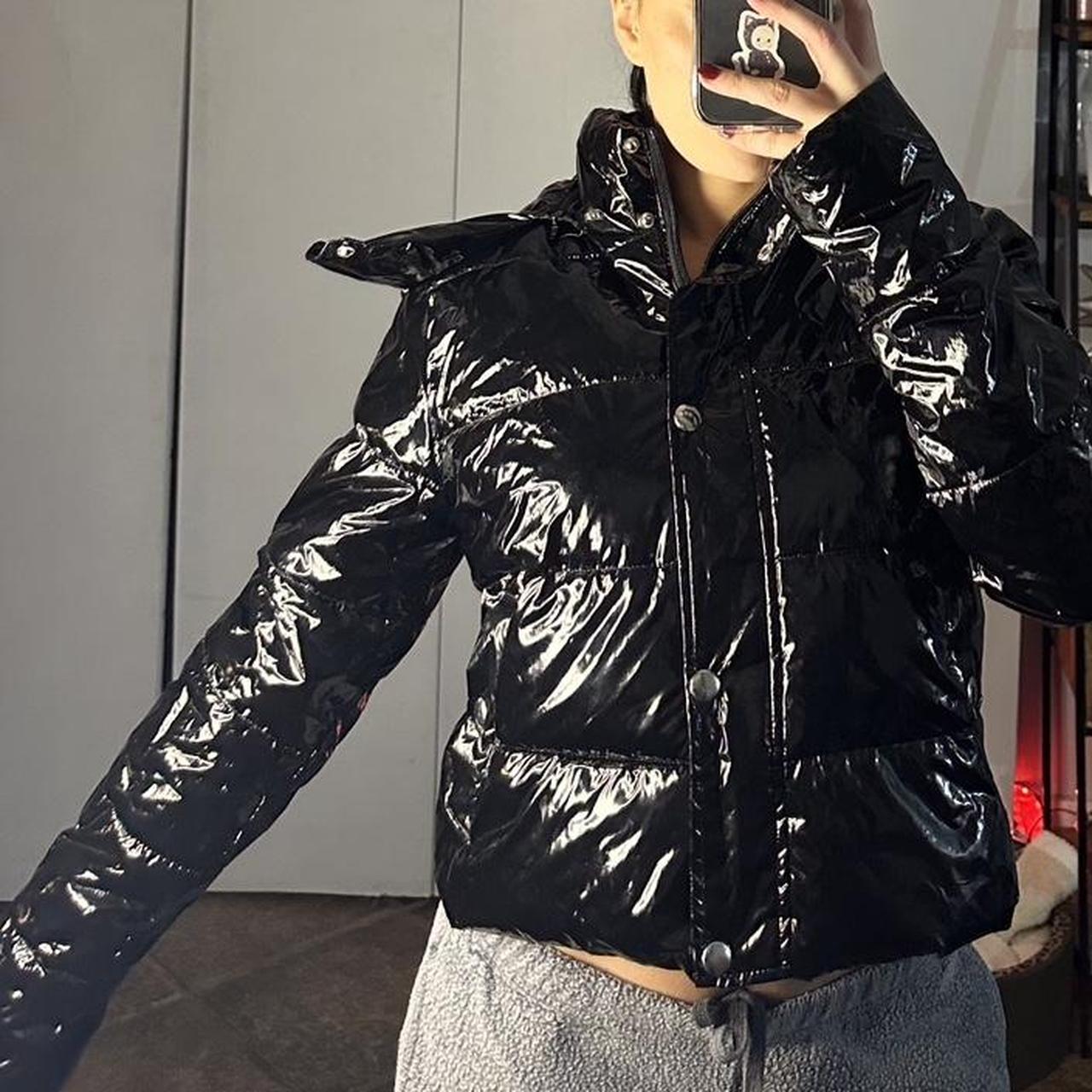 forever 21 vinyl puffer jacket