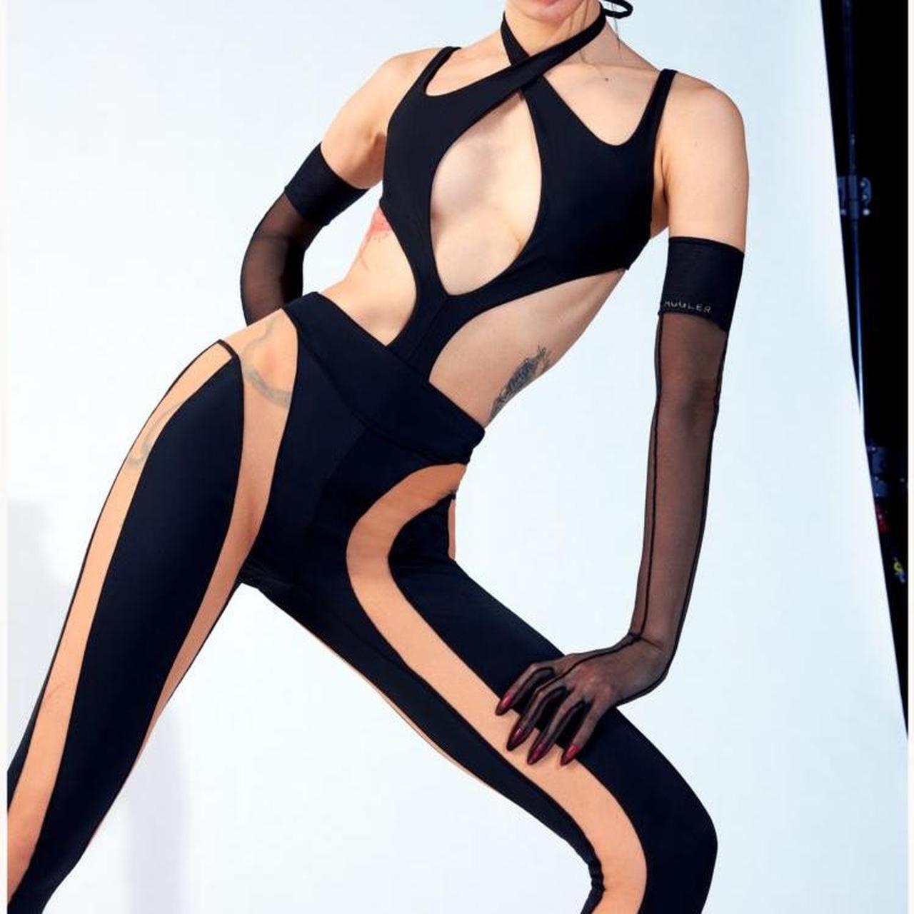 MUGLER x H&M Black Halterneck Cut-out Swimsuit Bodysuit 2 / 34