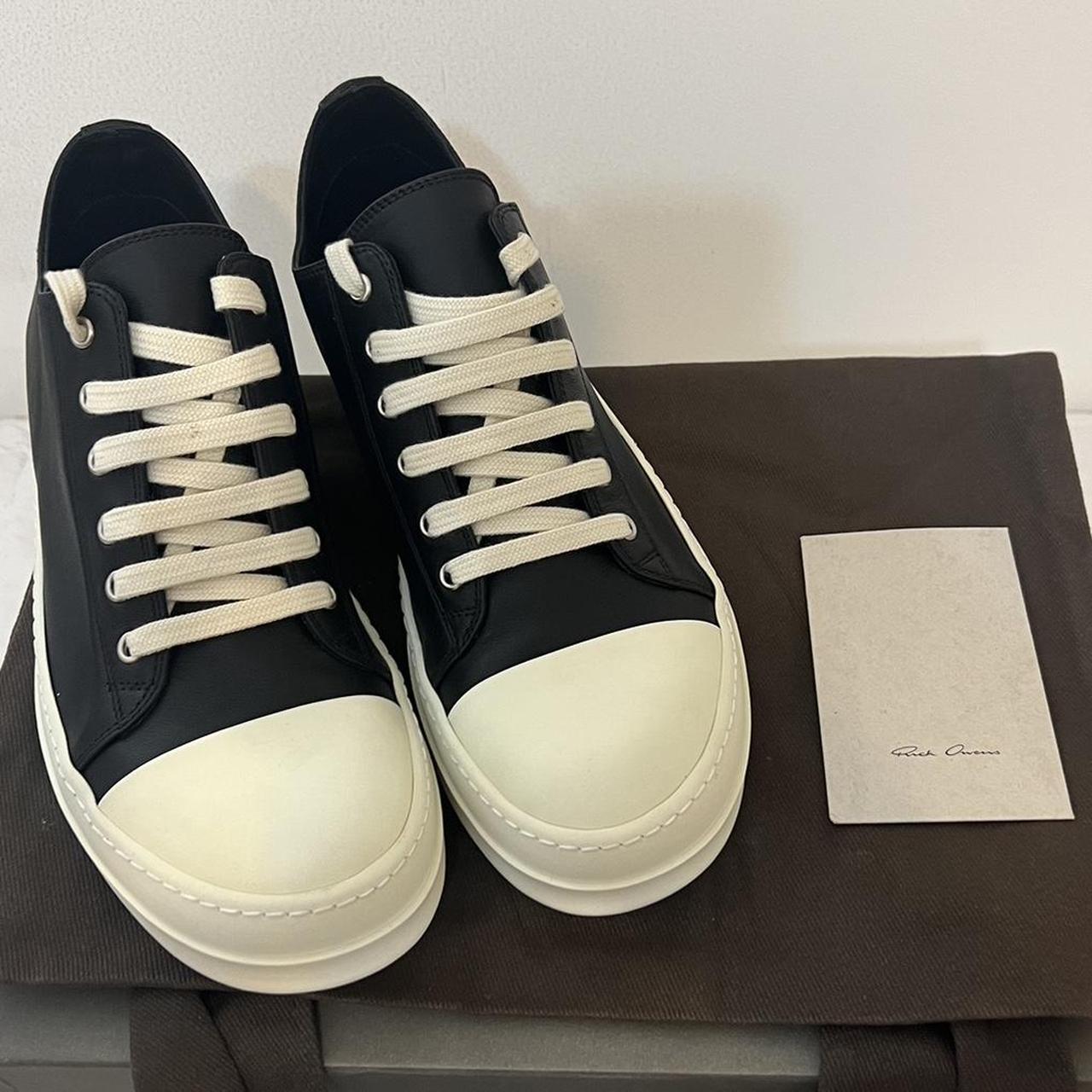 Rick Owens black low sneakers [Size 40] mens 7.5/8... - Depop