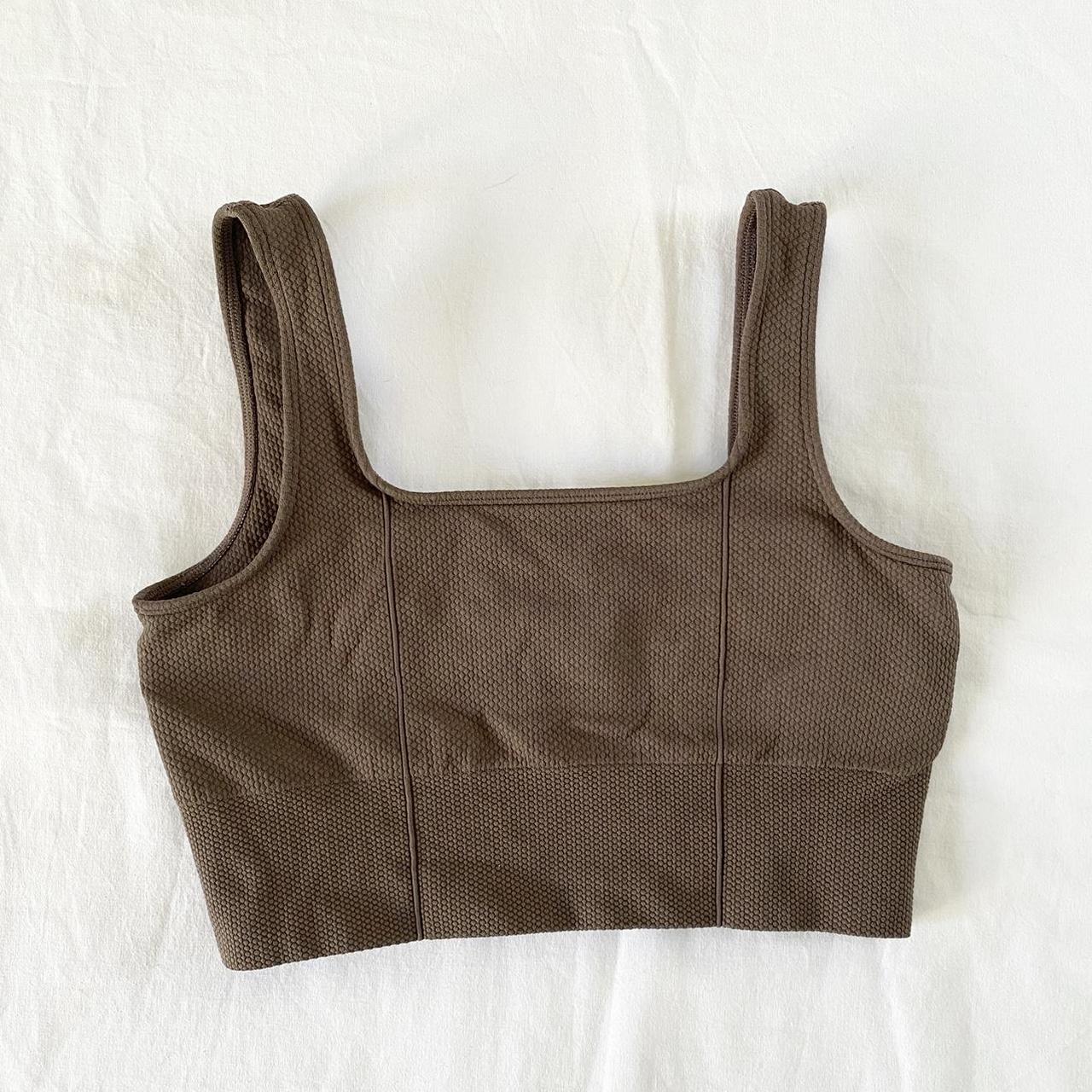 AIMN luxe crop x2 in macchiato Size M In great... - Depop