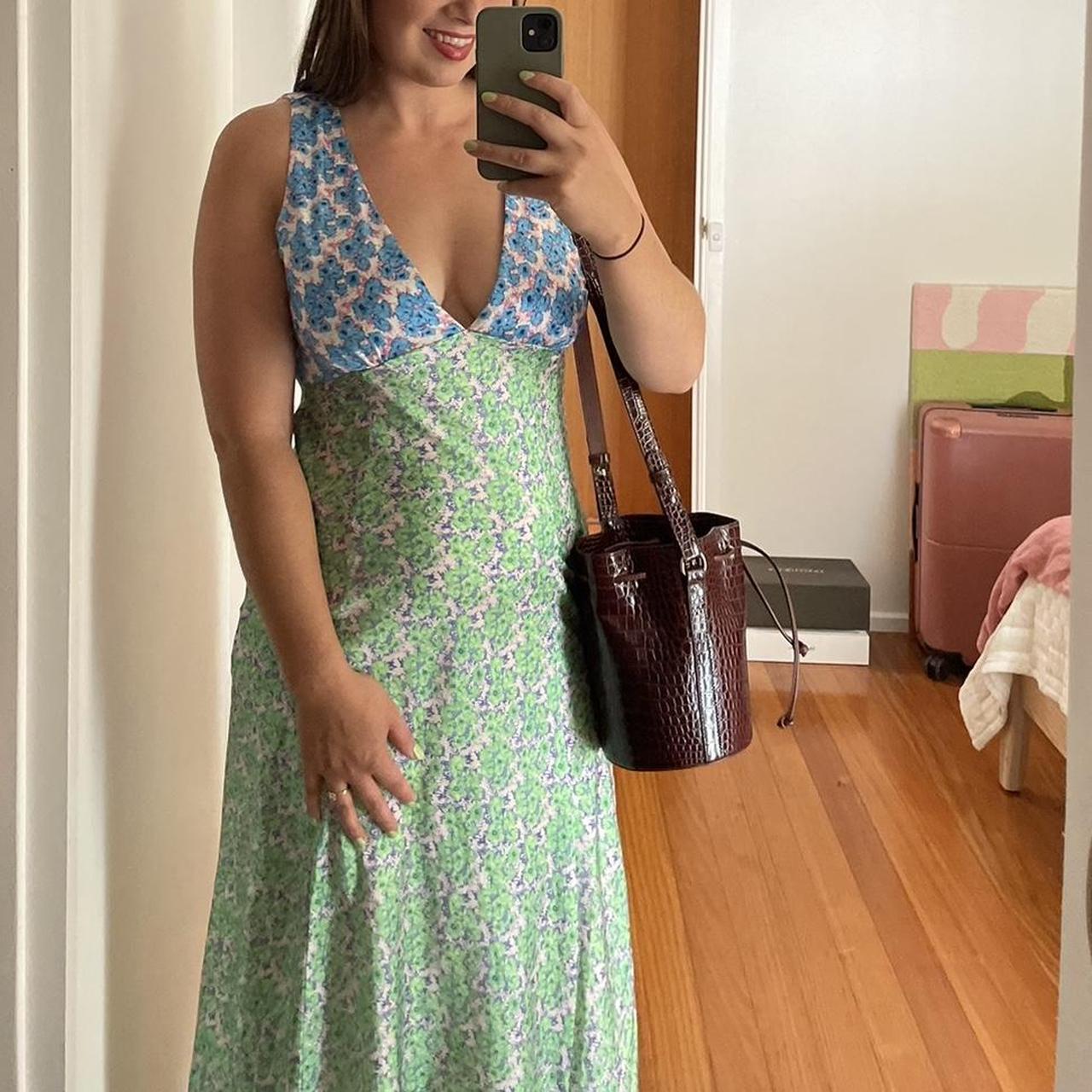 VRG GRL Postcards from Italy Bias Cut Dress Bought... Depop