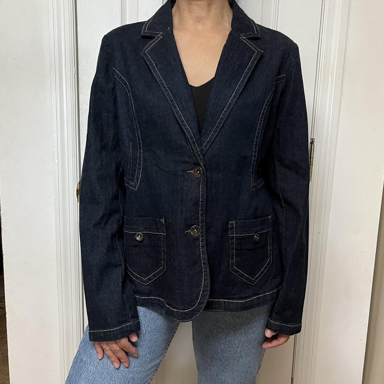 Faded Glory selling 1/2 Sleeved Dark Denim Blue Jean Jacket