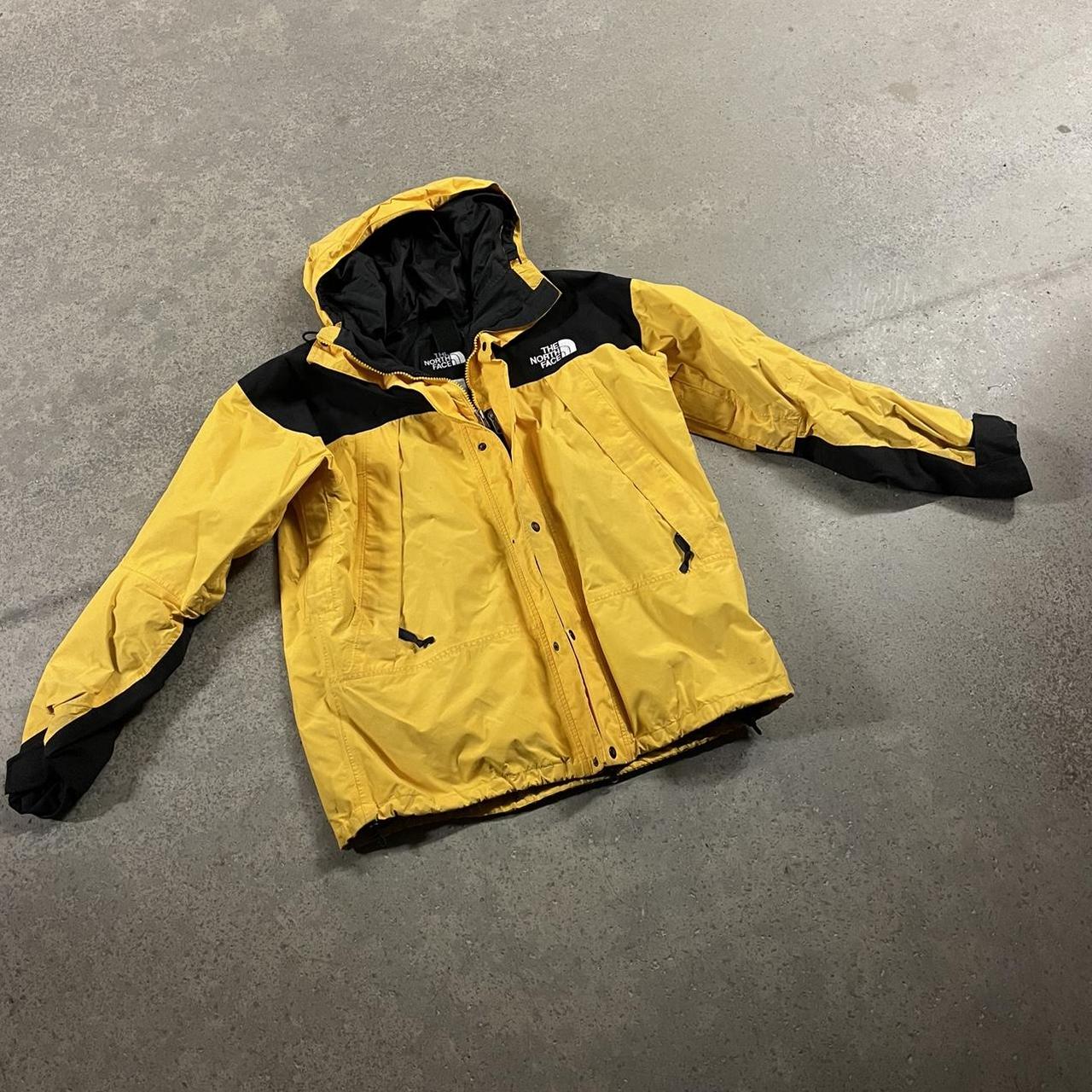 North face yellow on sale raincoat