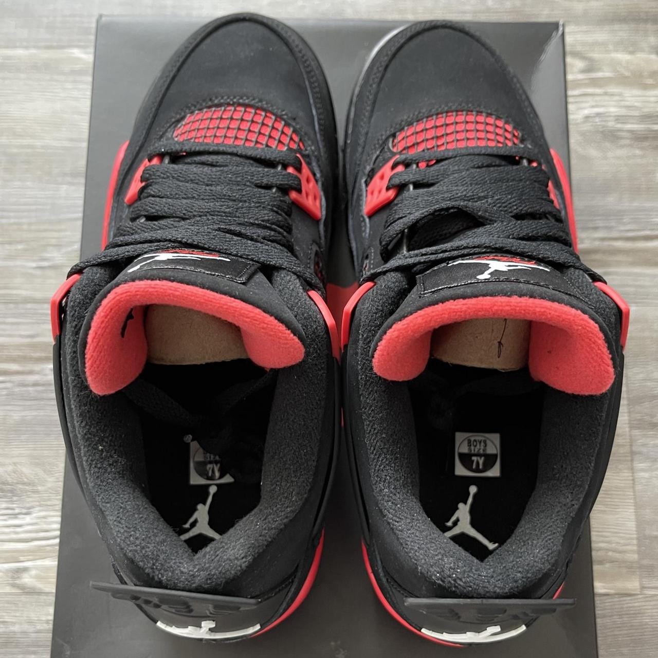 Jordan Black and Red Trainers | Depop