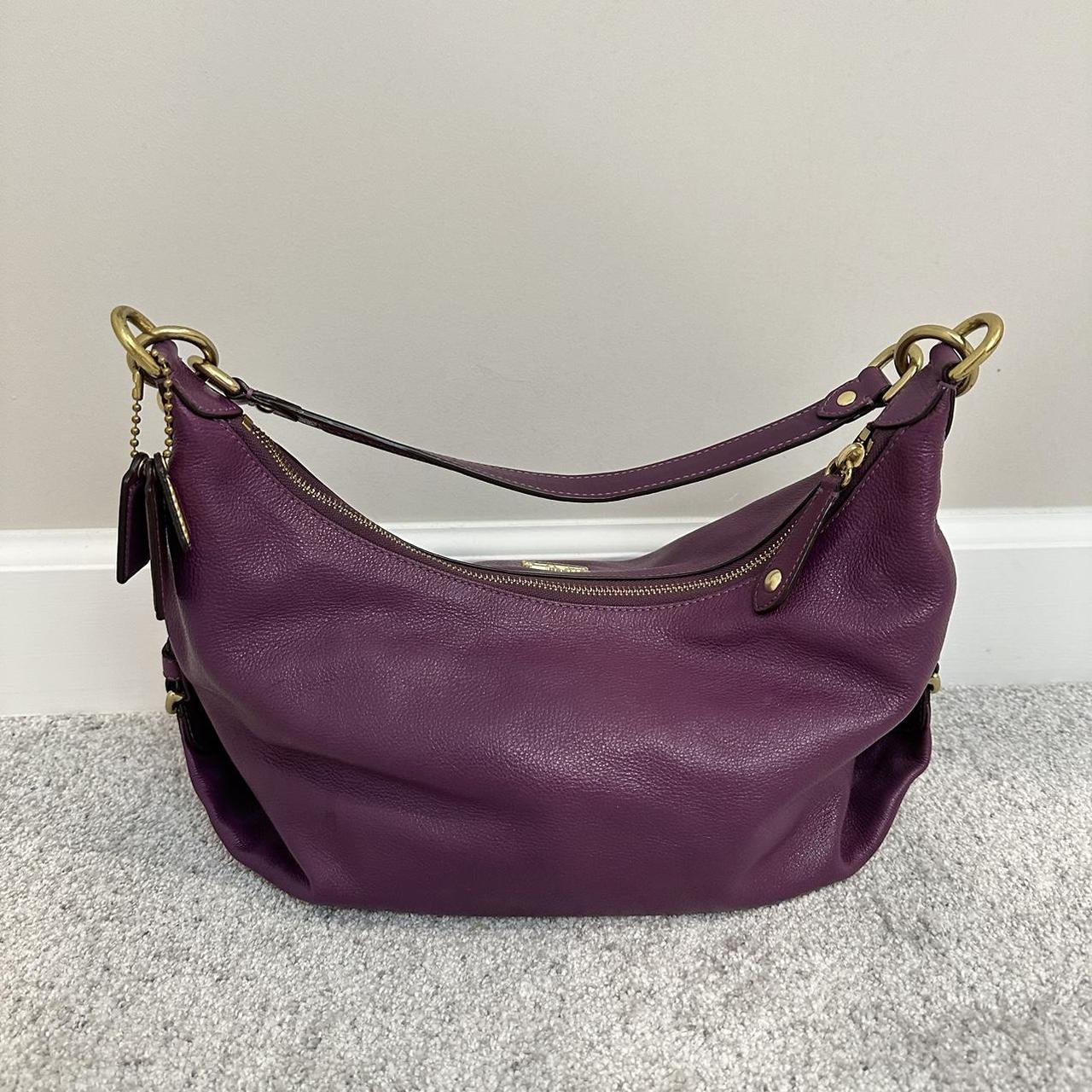 Purple coach hobo discount bag