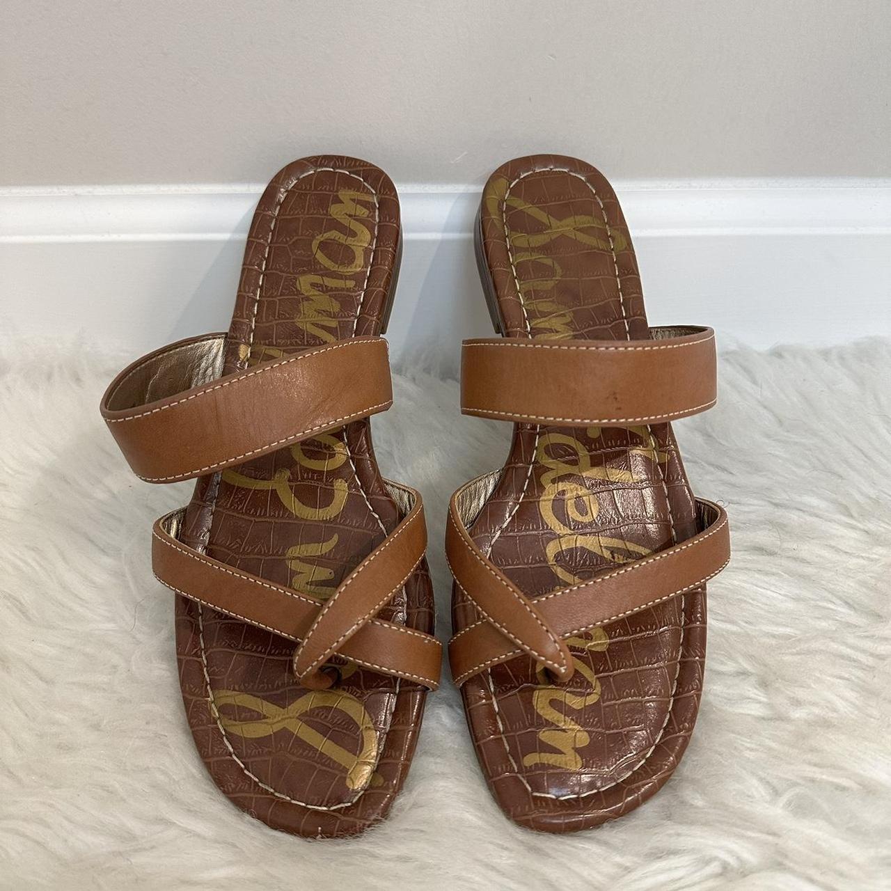 Sam Edelman Bernice brown leather strappy sandals Depop