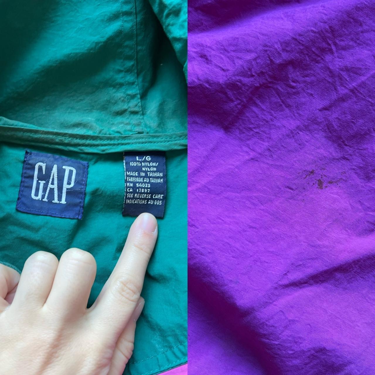 Gap Women's Pink and Green Jacket Depop