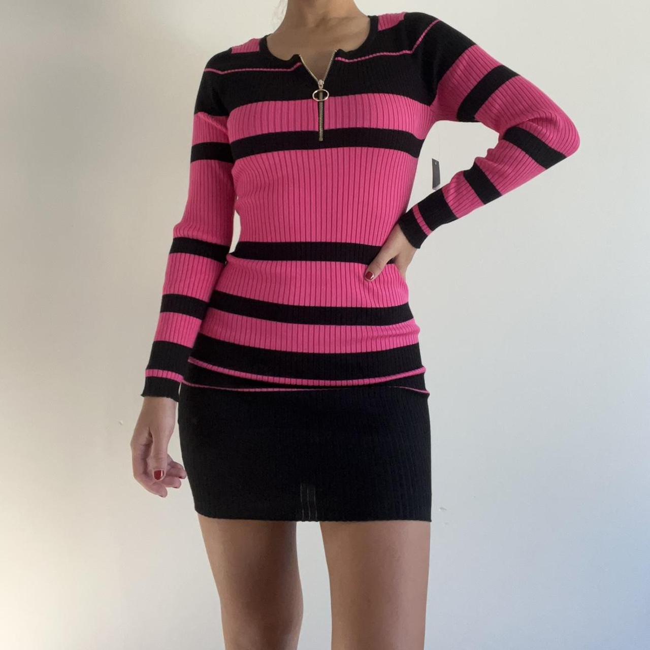 HOT PINK BLACK NWT STRIPED DRESS Barbiecore Barbie | Depop HOT PINK BLACK NWT STRIPED DRESS Barbiecore Barbie | Depop
