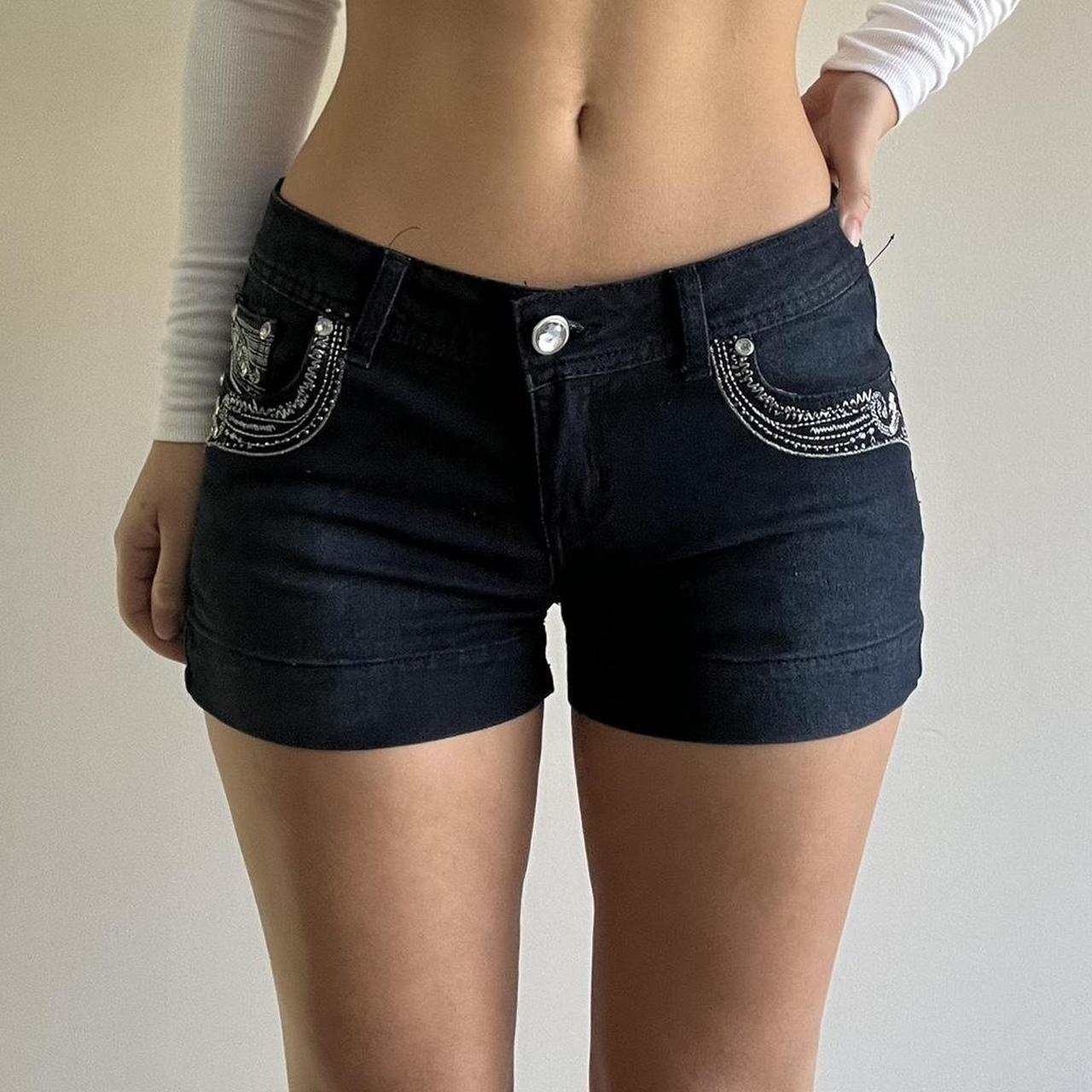 【suzen】Marilyn y2k dark blue denim shorts suzen】Marilyn y2k dark blue denim shorts (suzen/ショート