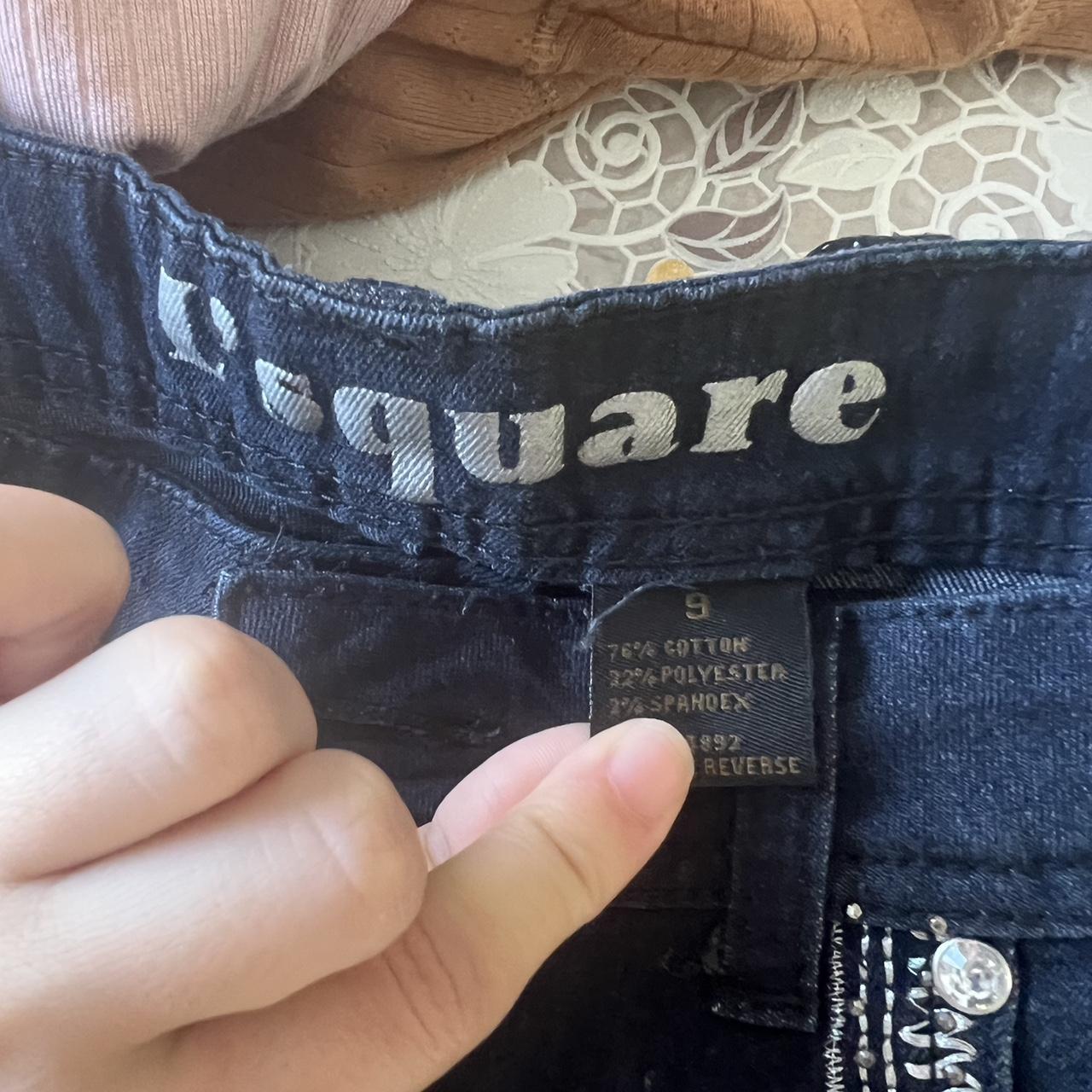 DARK BLUE DENIM Y2K SHORTS adorable bedazzled | Depop