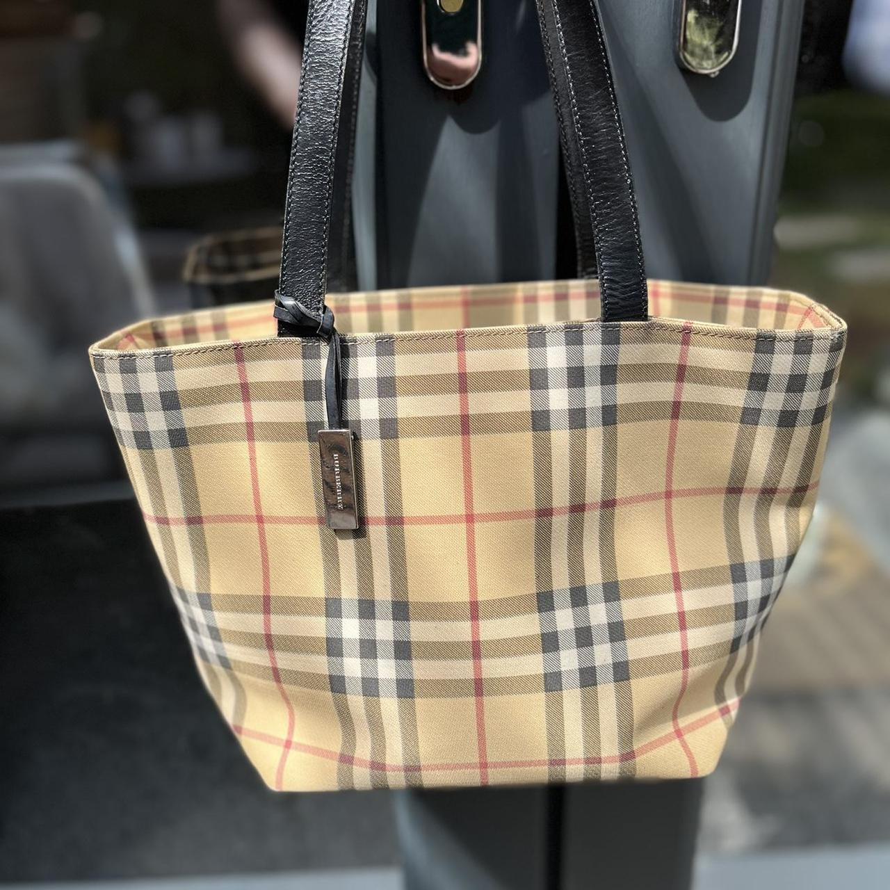 Burberry nova check tote bag sale