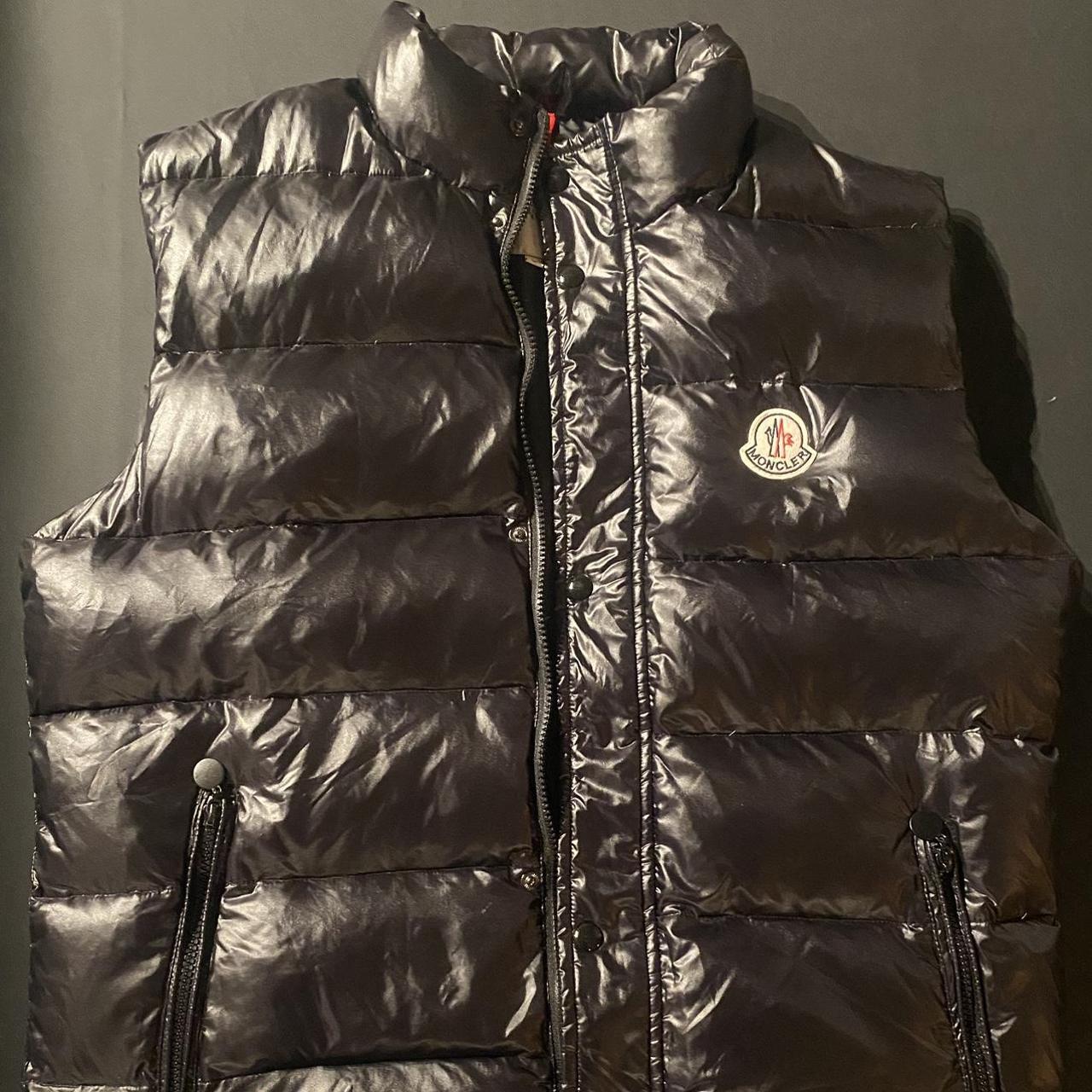 Black Moncler Puffer Vest Size 5, fits well and is... - Depop