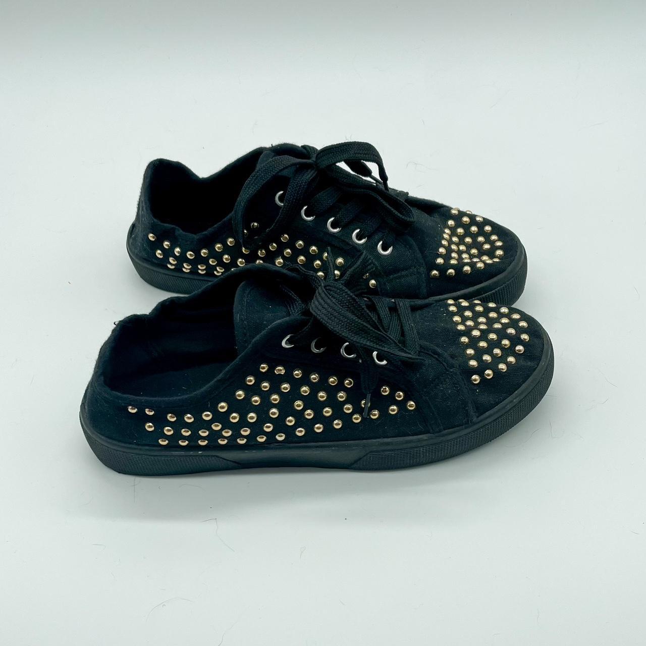 Women's Black And Gold Trainers 