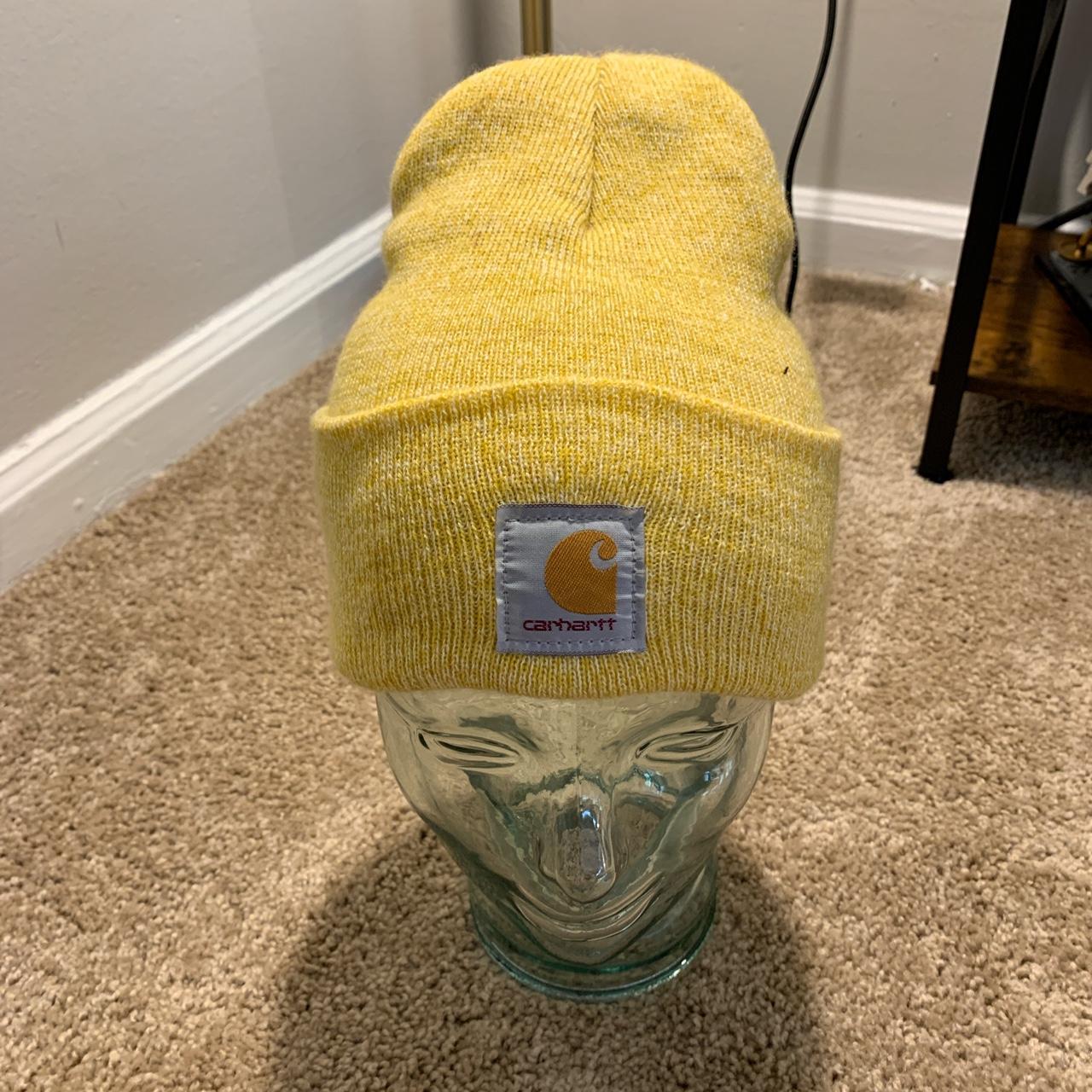 Awesome yellow Carhartt beanie. In excellent... Depop