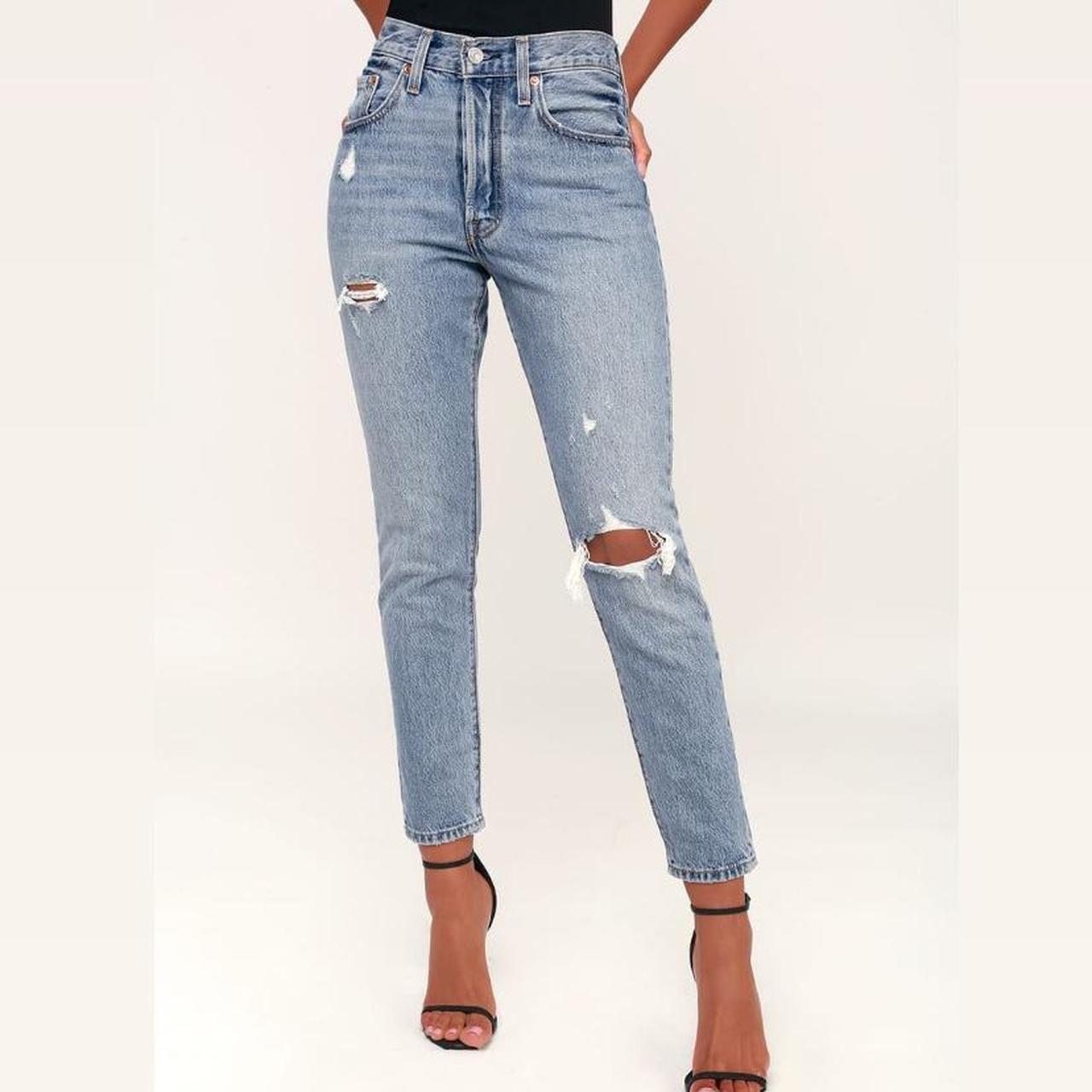 Levi's 501 skinny store ripped jeans