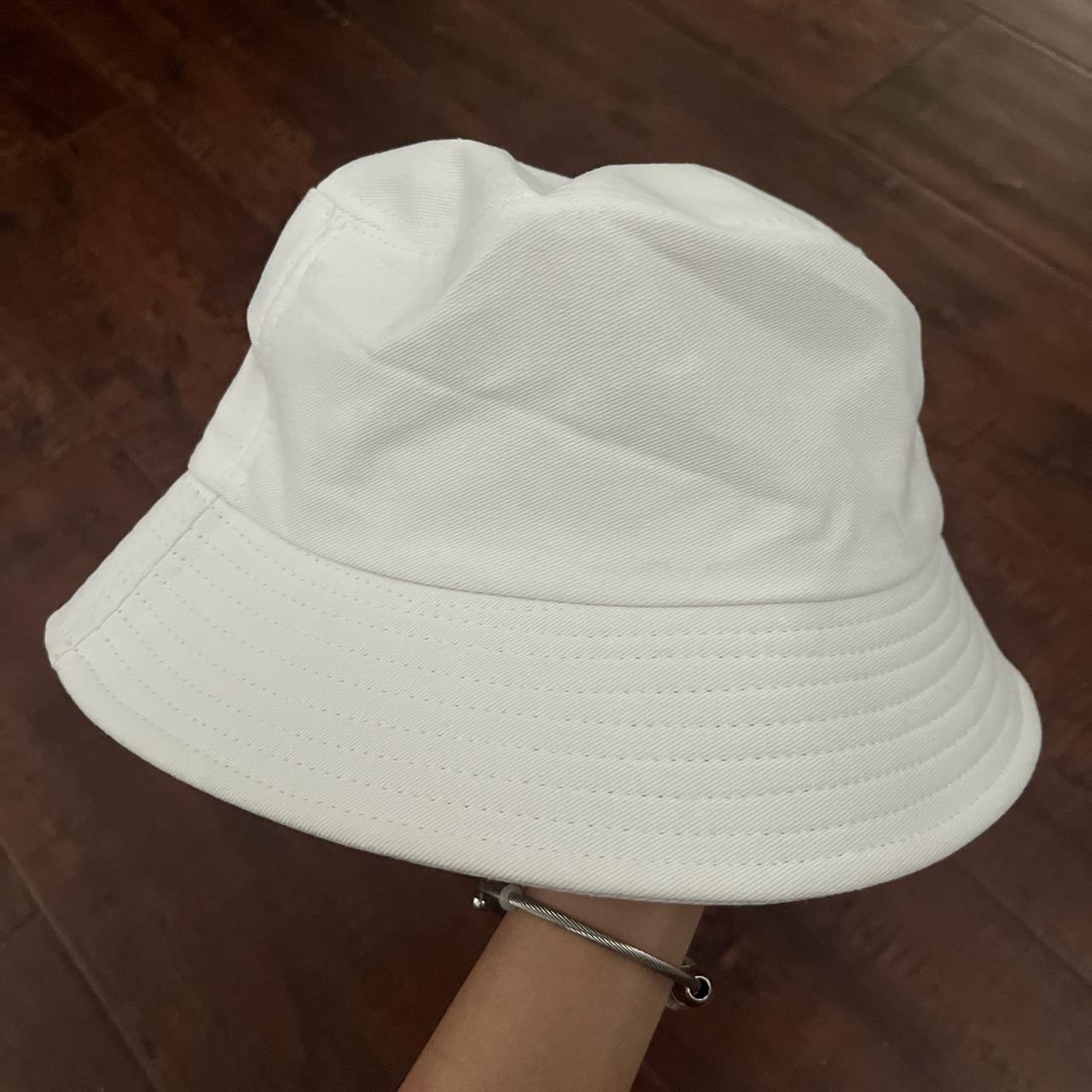 Plain white bucket hat 🤍 No flaws and in perfect... Depop
