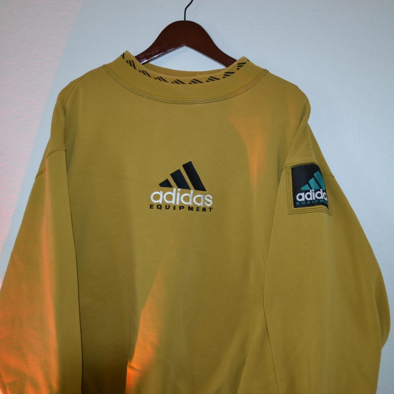 Adidas equipment yellow sweater hotsell