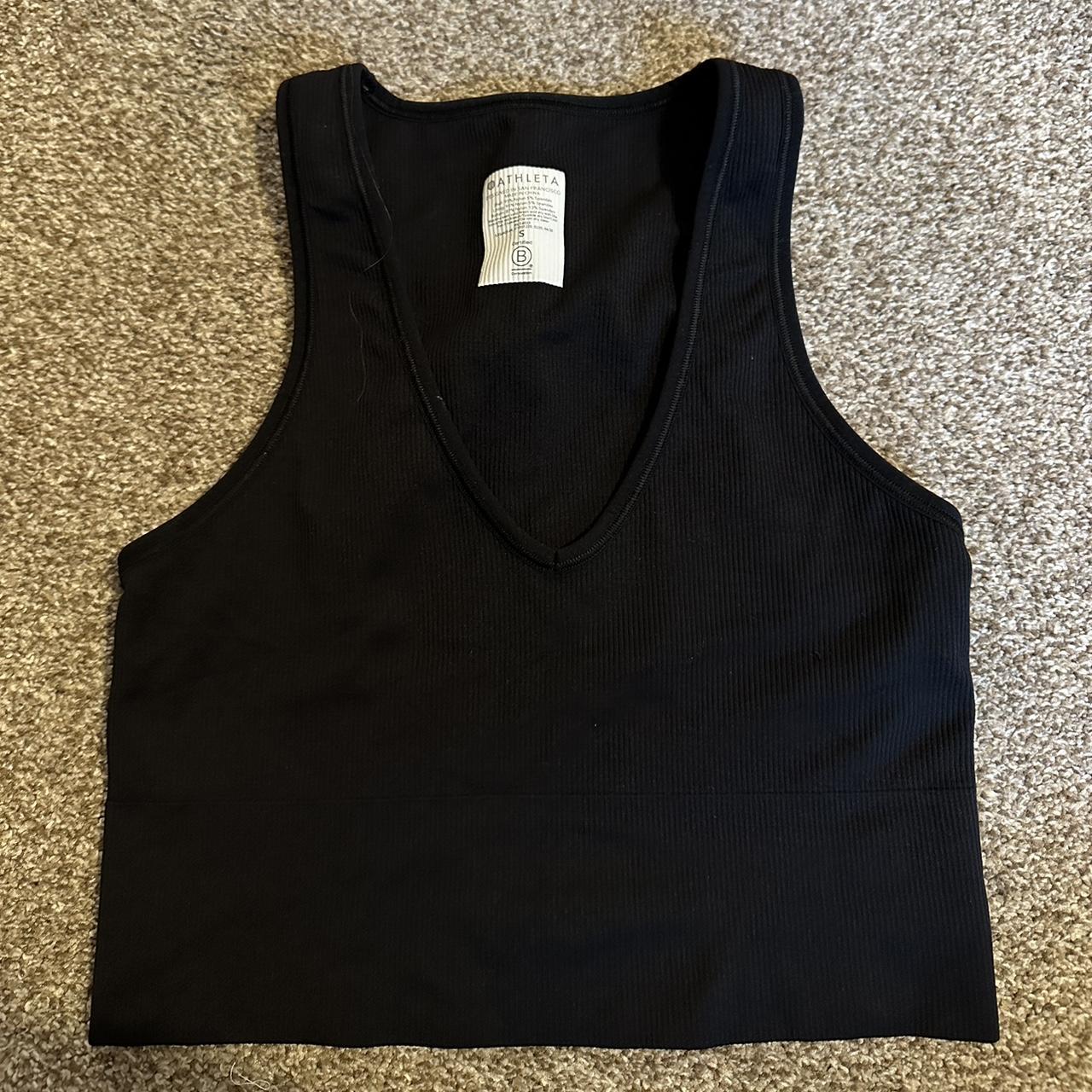 Athleta Women's Black Vest Depop