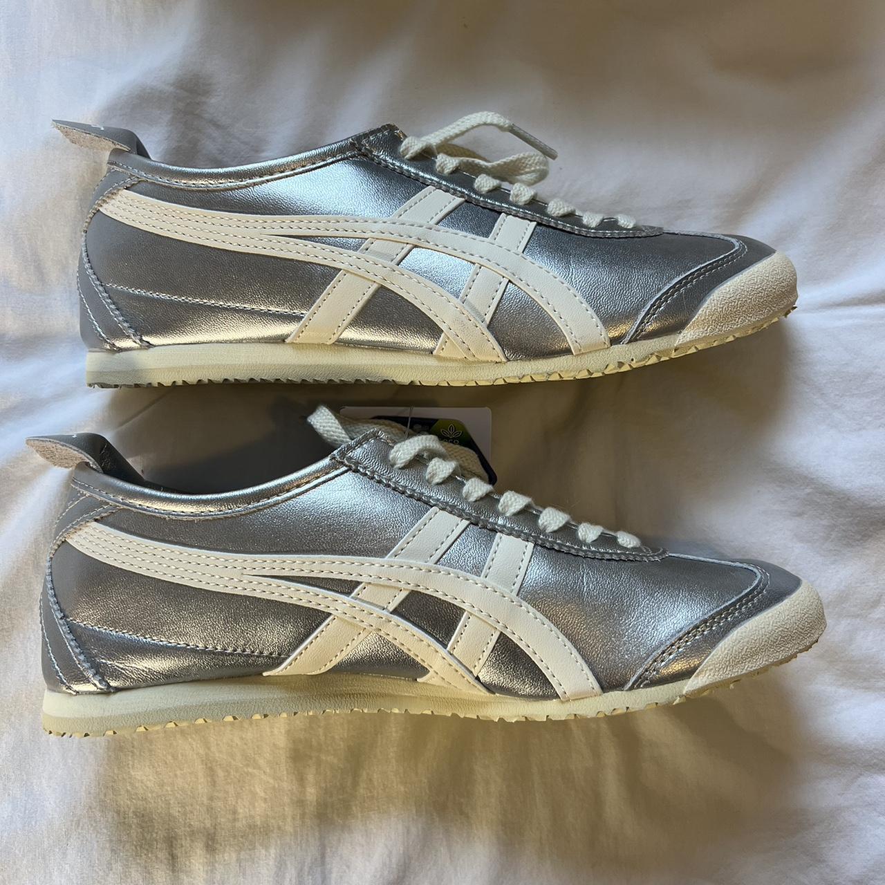 Onitsuka Tigers Mexico 66 in silver! Size M7.5/W9... - Depop