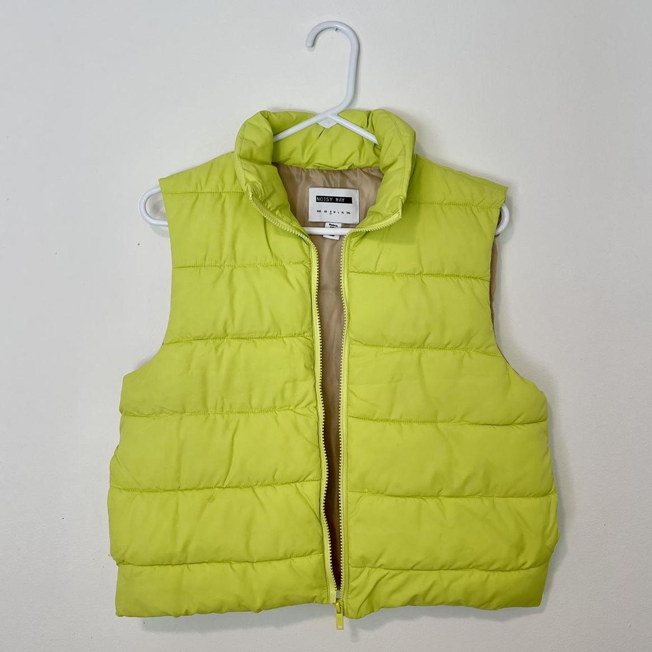 Lime green vest in a size small. Small stain is... - Depop