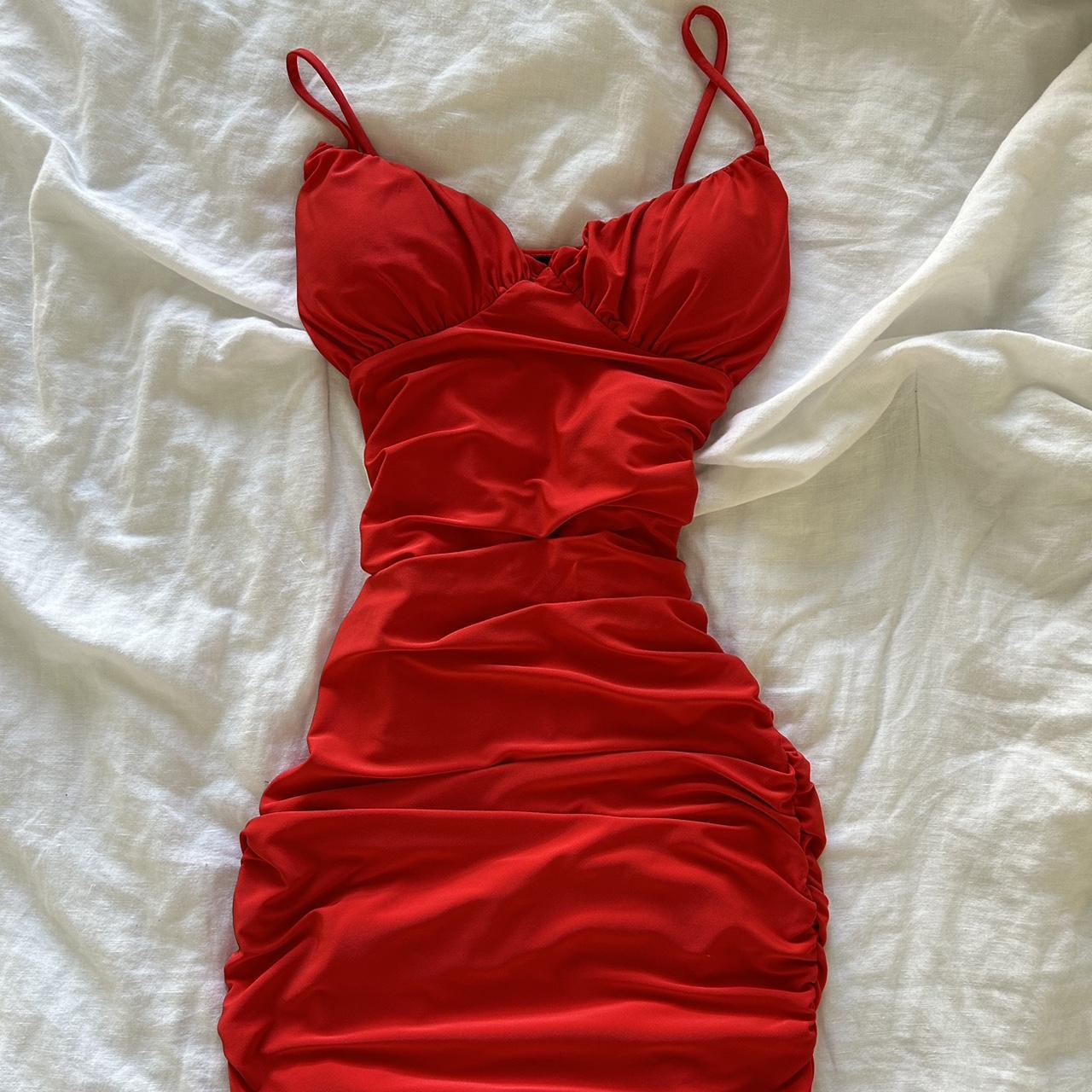 red windsor mini dress size: xs super cute for... - Depop