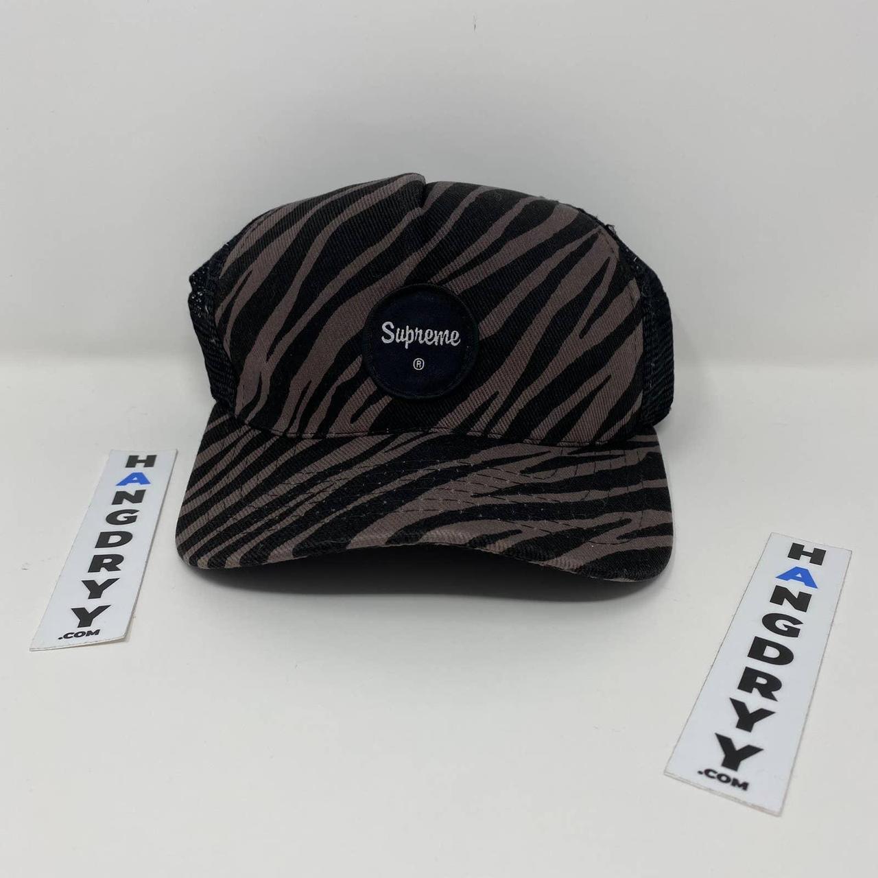 Supreme Patch Zebra Trucker Mesh Cap, released:...