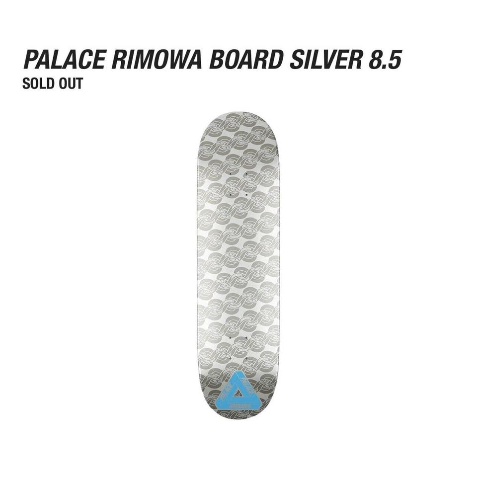 Palace Skateboards Rimowa Silver Skateboard Deck 8.5... - Depop