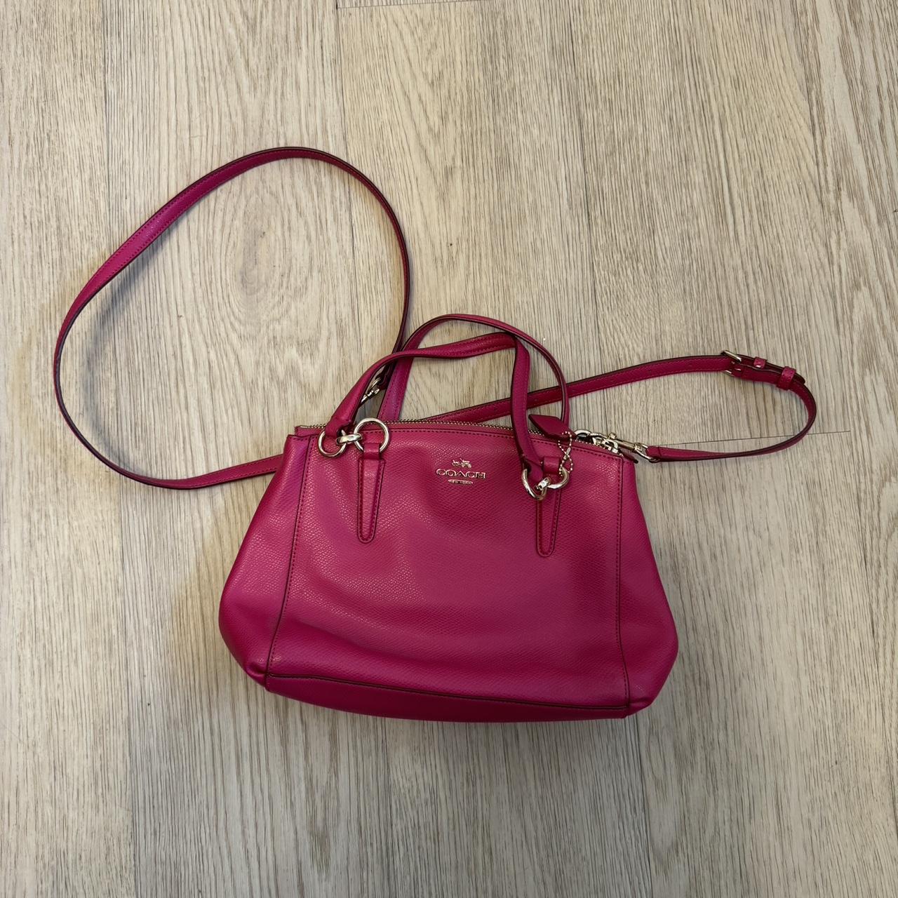 Hot pink coach crossbody purse online