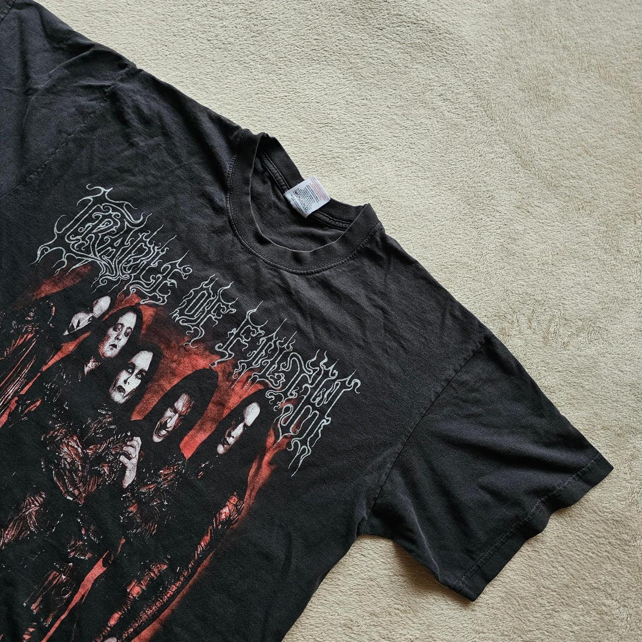 Vintage Cradle of Filth Band T Shirt in Faded Black | Depop