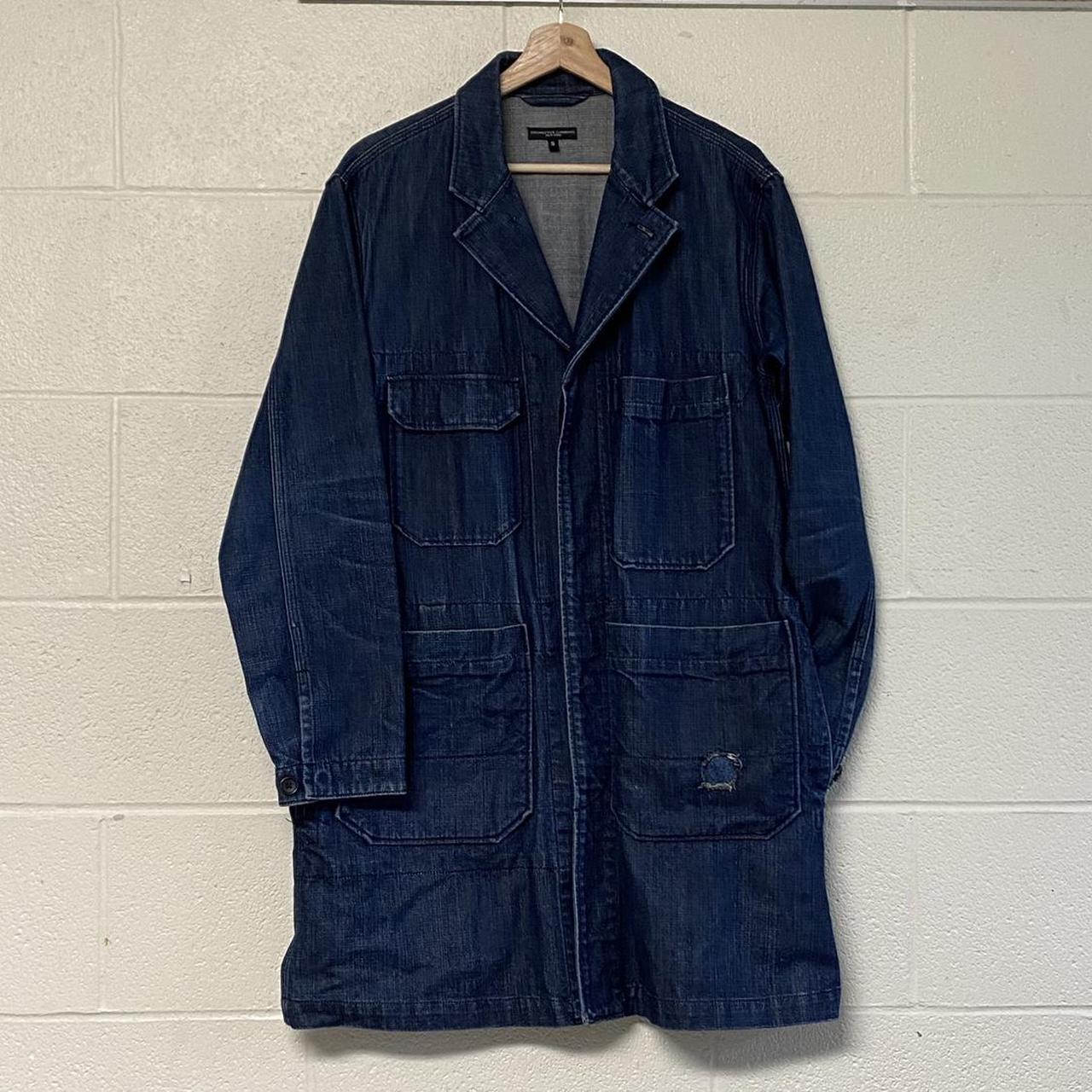 Engineered Garments Men's Blue Coat Depop