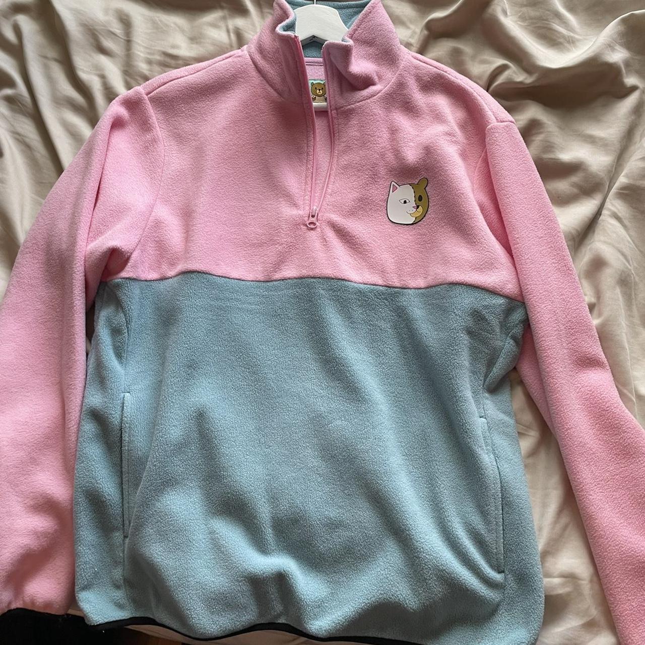 Pink teddy half online zip pullover