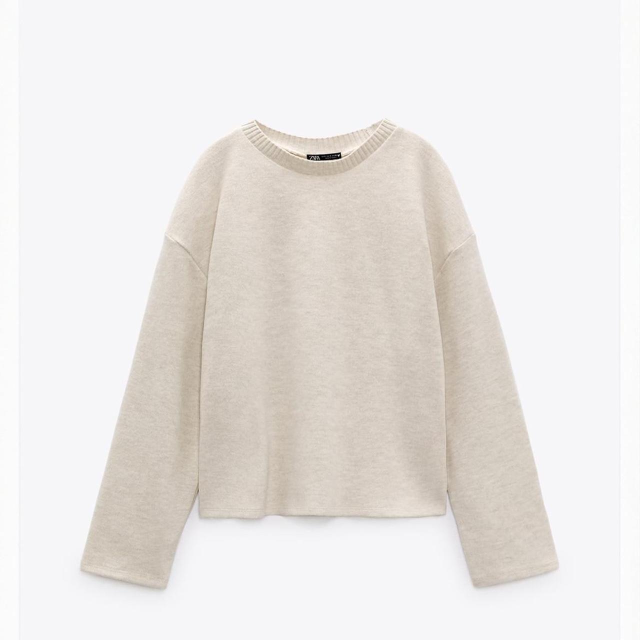 Zara cream knitted sweater. Only worn once... Depop
