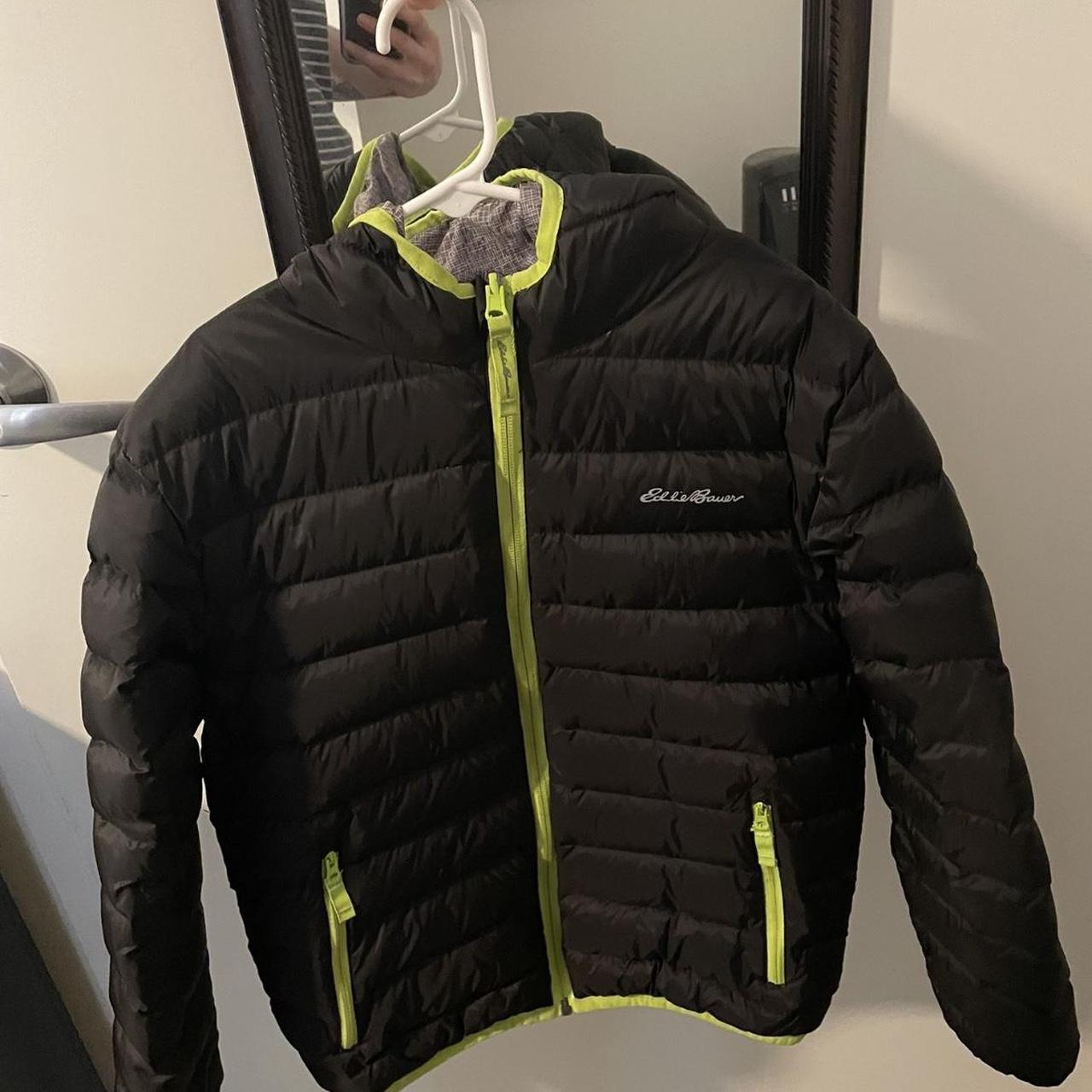 Eddie Bauer Black and Green Jacket | Depop