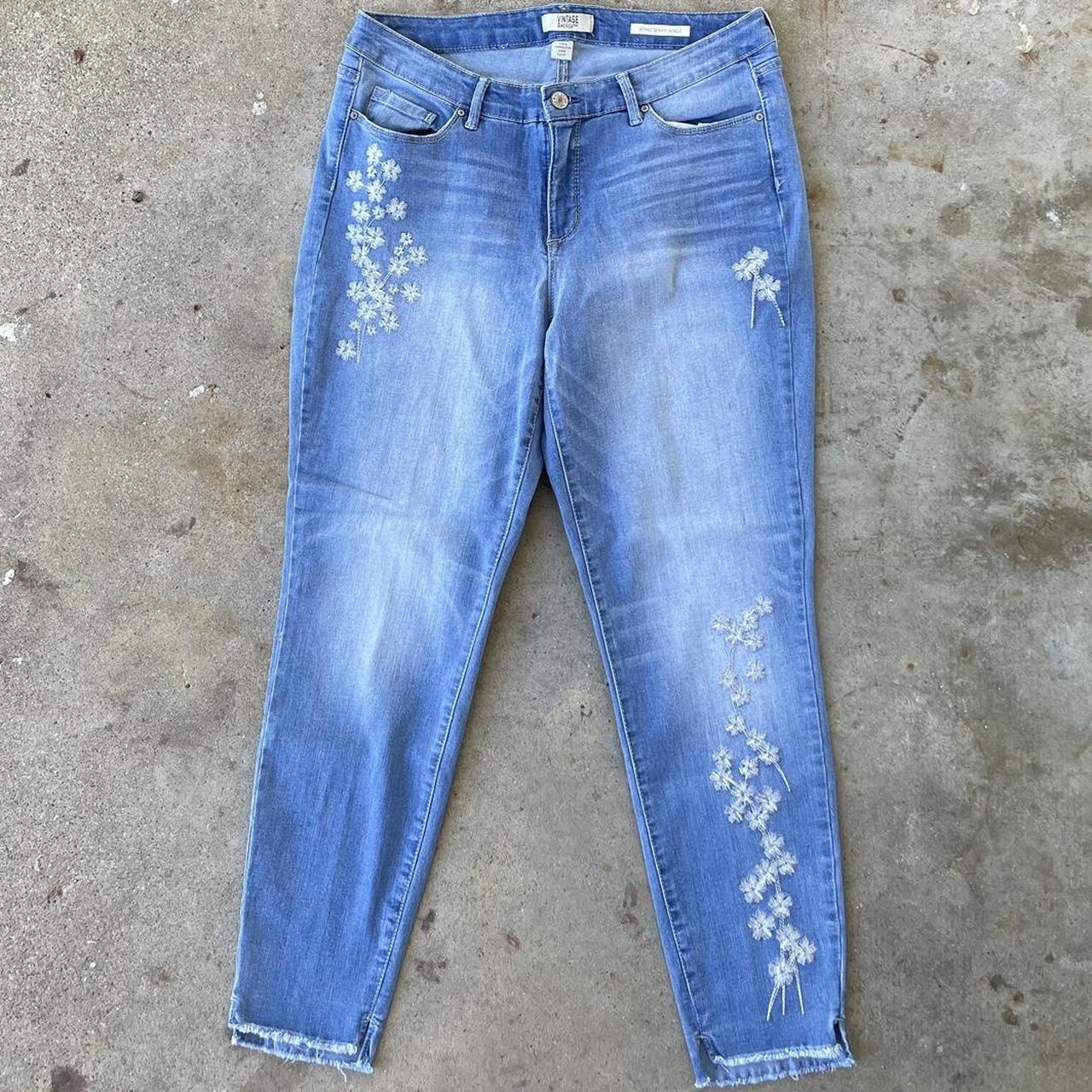 Vintage america boho 2025 skinny ankle jeans