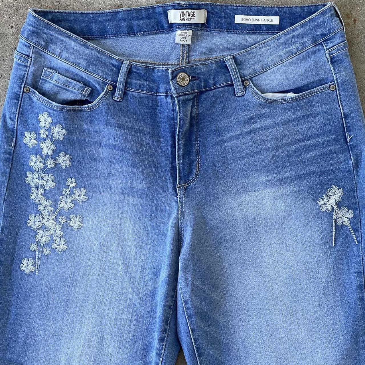 Vintage america blues boho skinny store ankle jeans