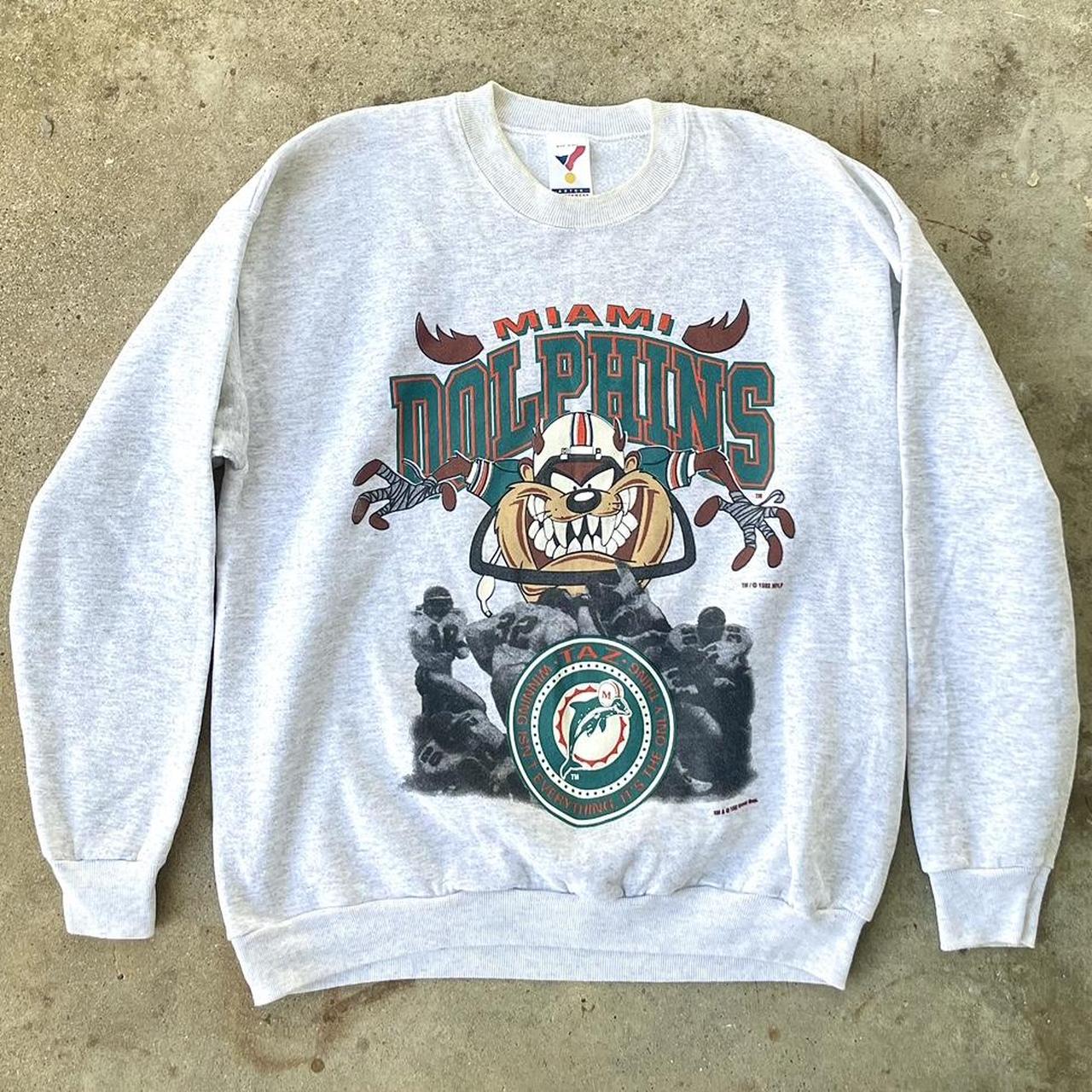 Vintage NFL Miami Dolphins Crew Neck Sweatshirt Urban