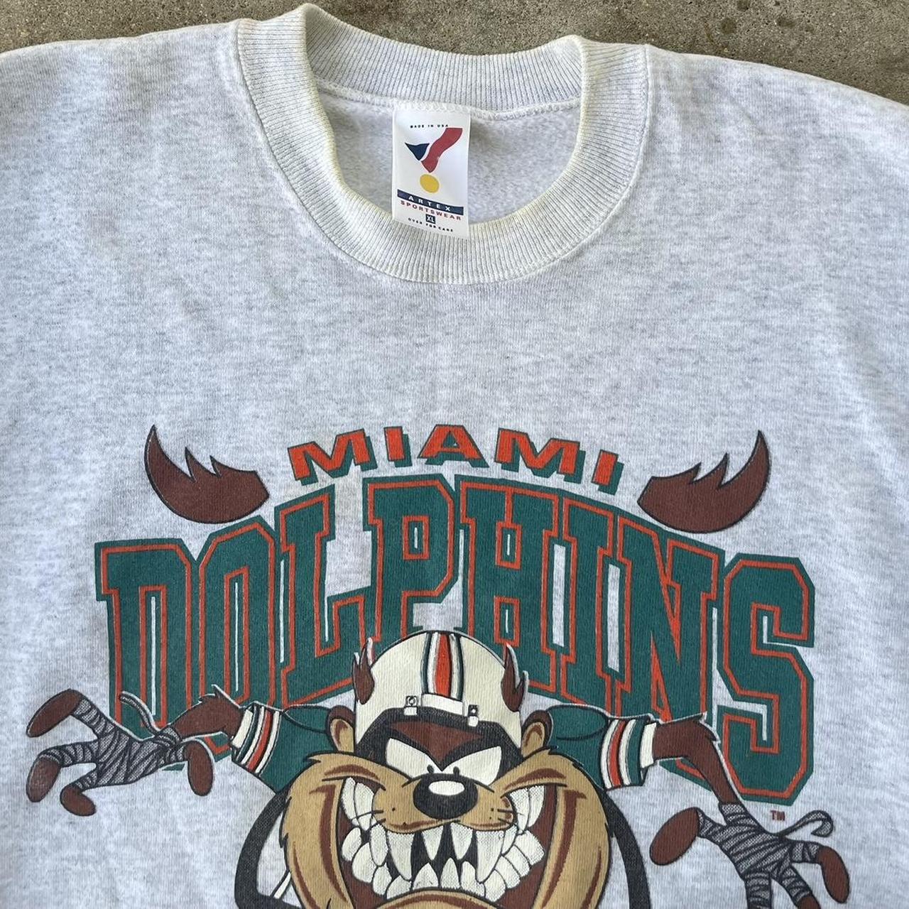 Vintage Miami Dolphins Hoodie 1992 Miami Dolphins - Depop