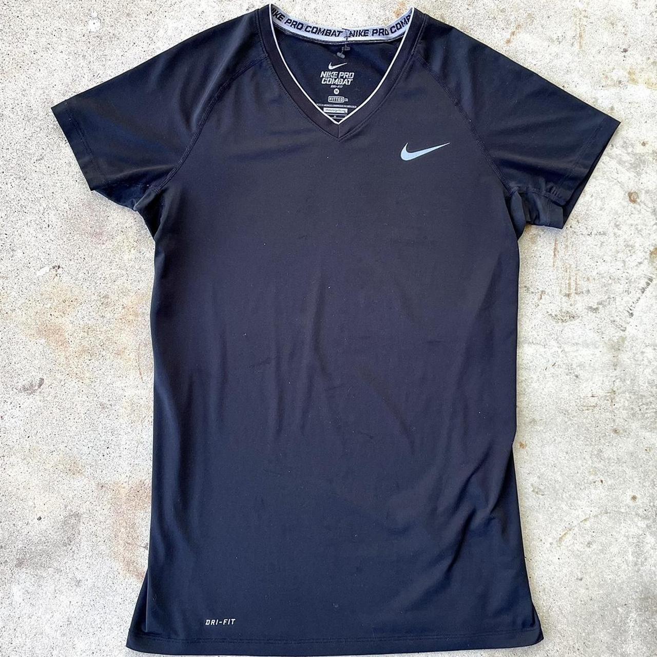 nike pro combat v neck