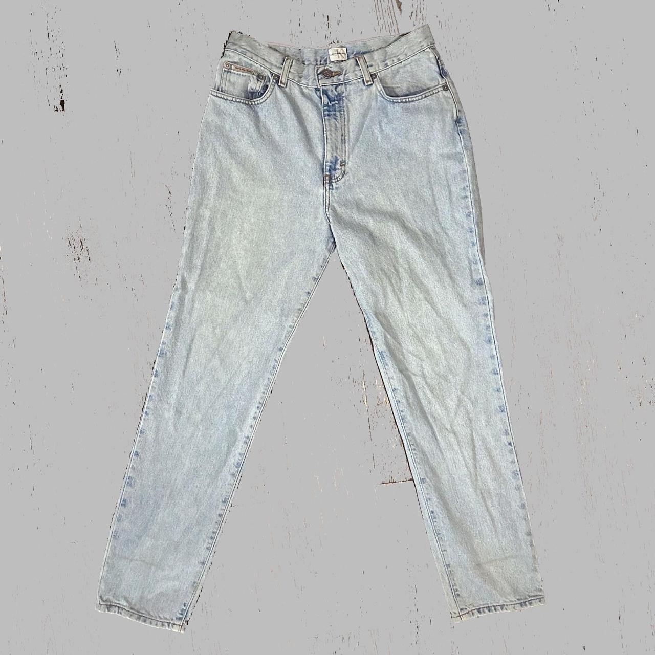 calvin klein light wash jeans size 12 30w 41l - Depop