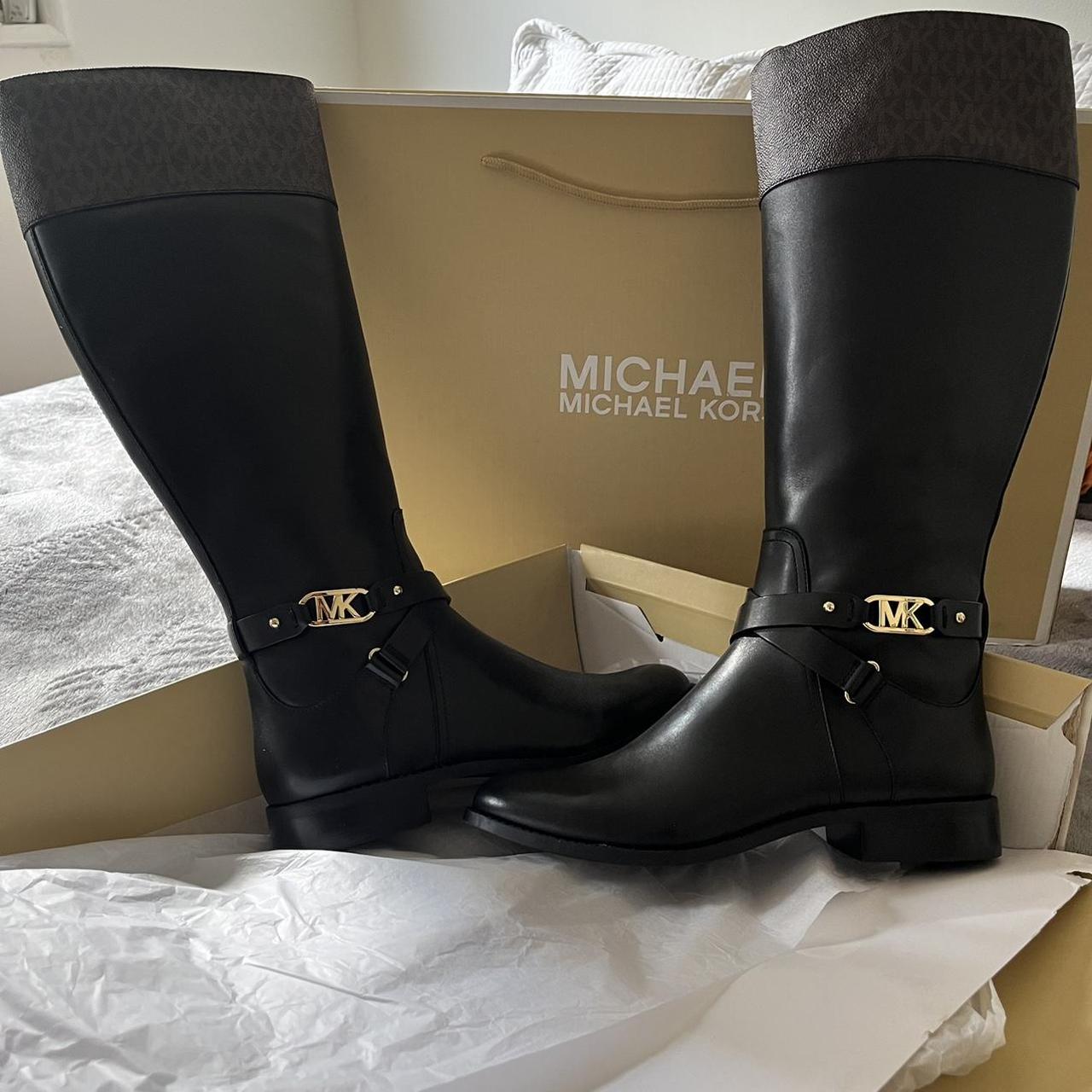 Michael Kors Kincaid Boots (Faux Leather) - Riding... - Depop