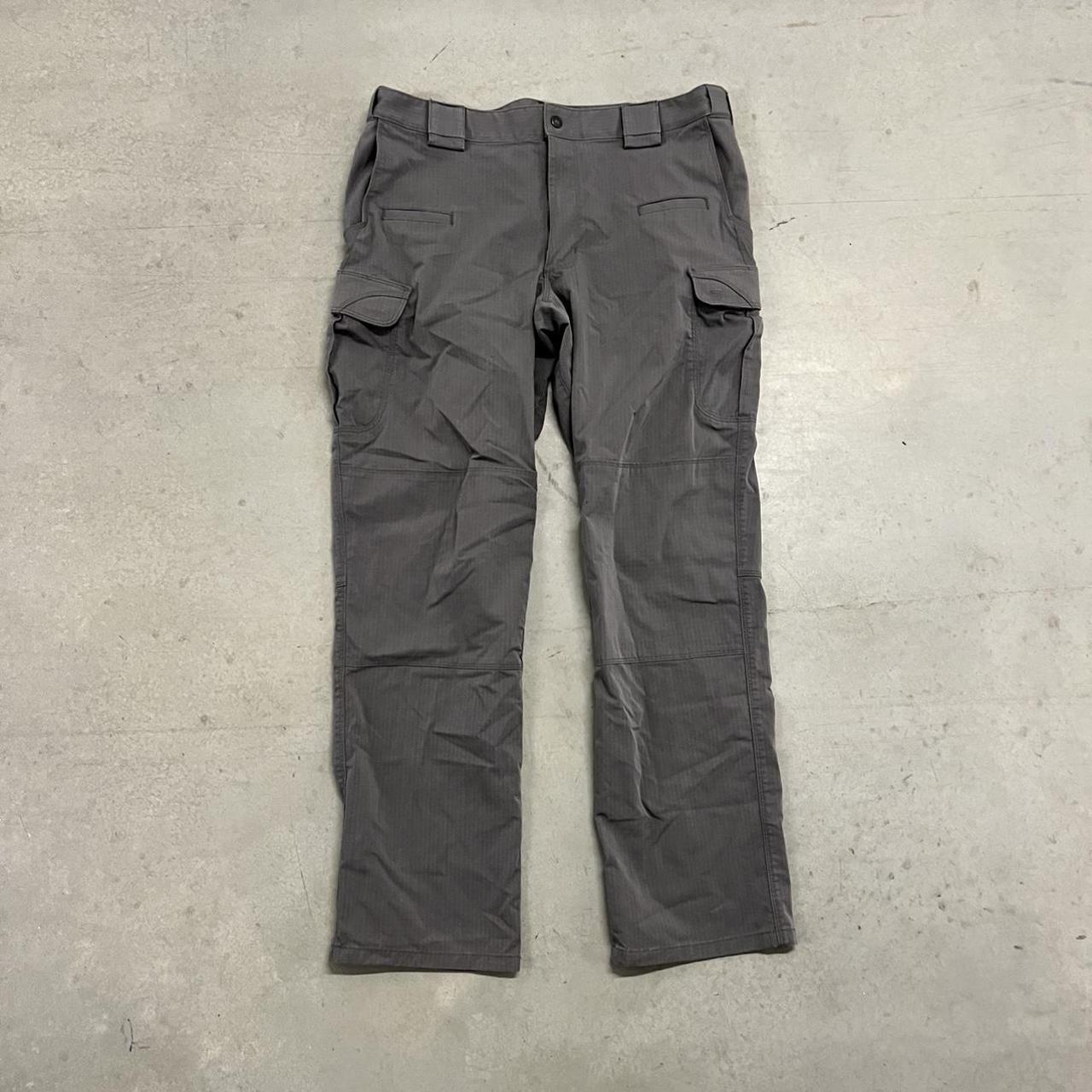 Y2k essential grey tactical cargo pants. Tagged mens... - Depop